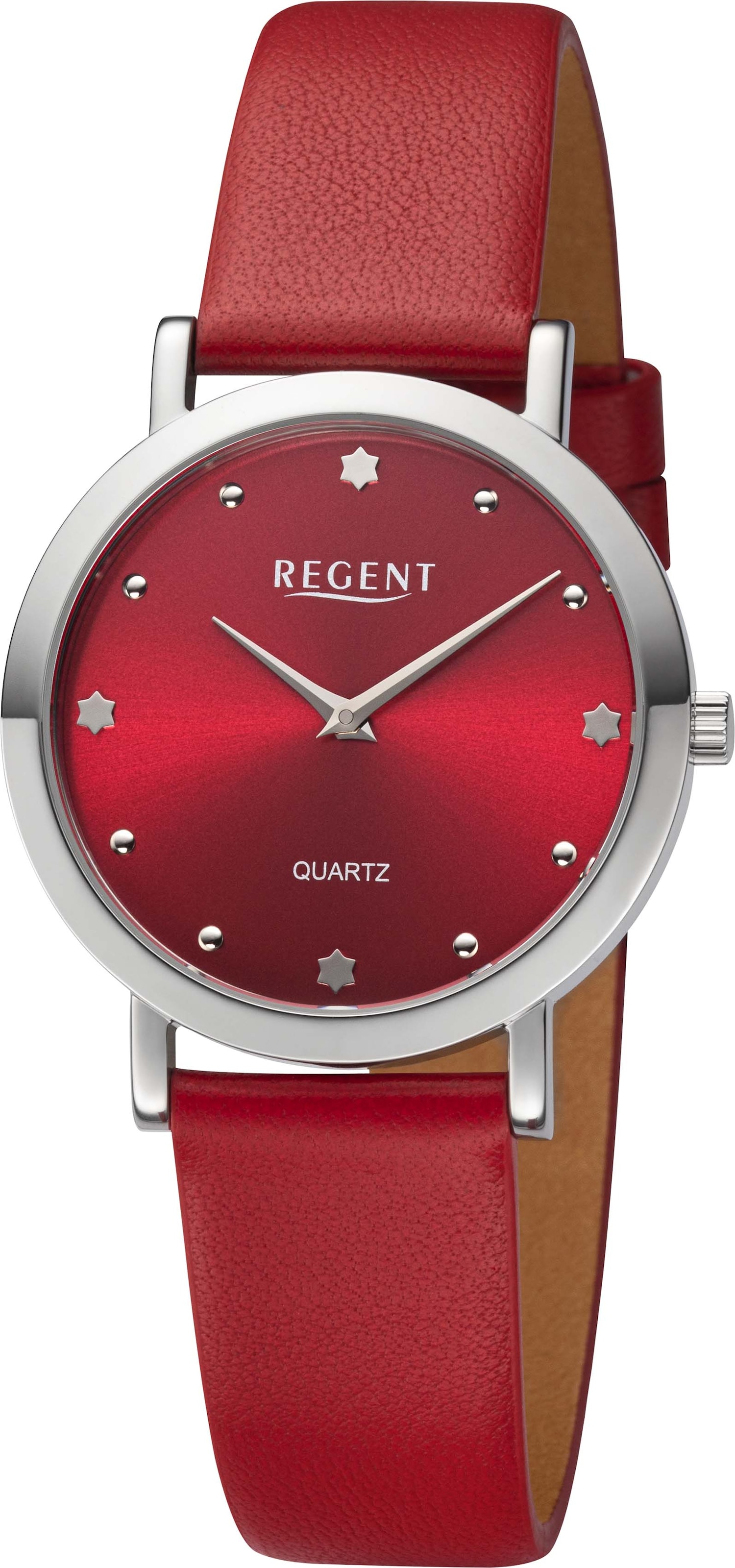 Regent Quarzuhr »BA-751 - 20391SS«, Armbanduhr, Damenuhr, Mineralglas