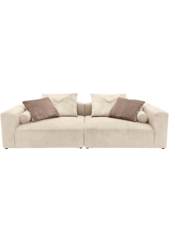 Big-Sofa »Suyana mit Federkern, B/T/H: 304/135/69 cm, Zierkissen + Kissenrollen«