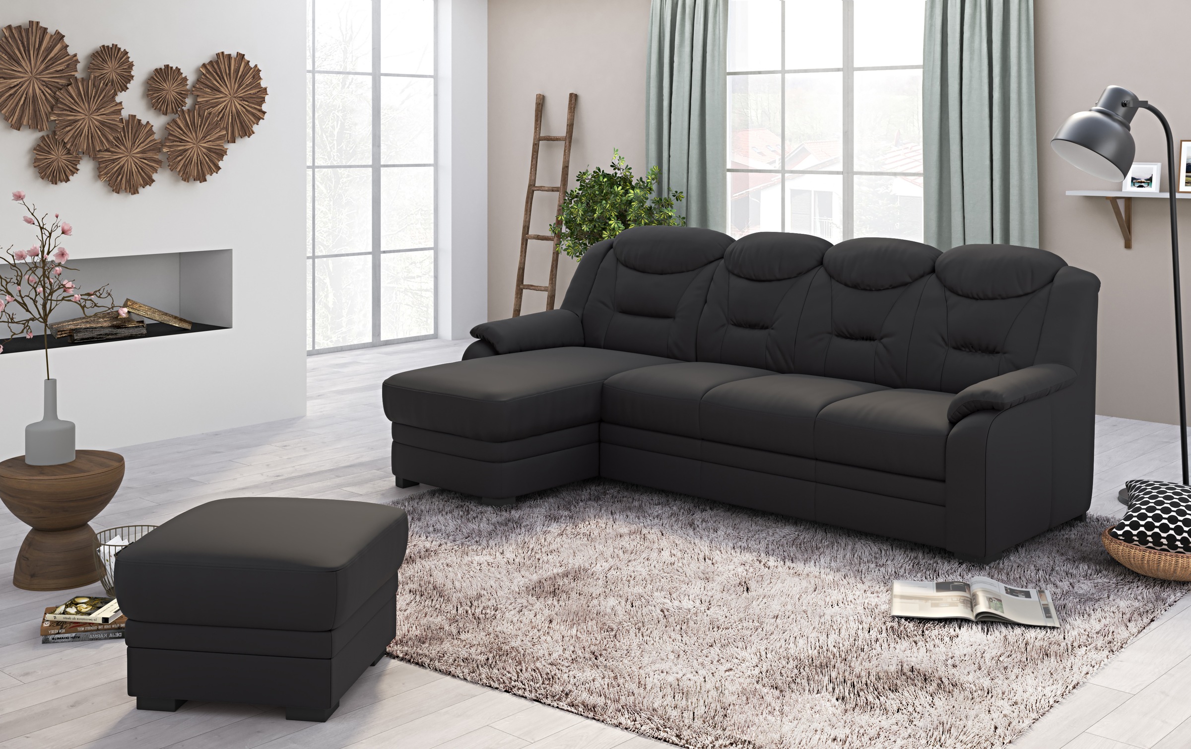 COTTA Ecksofa "Marcus L-Form", wahlweise mit Bettfunktion günstig online kaufen