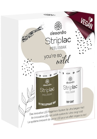 Nagellack »STRIPLAC PEEL OR SOAK Se t- Wild - VEGAN«, (Set, 2 tlg., 1 x The Elephant...