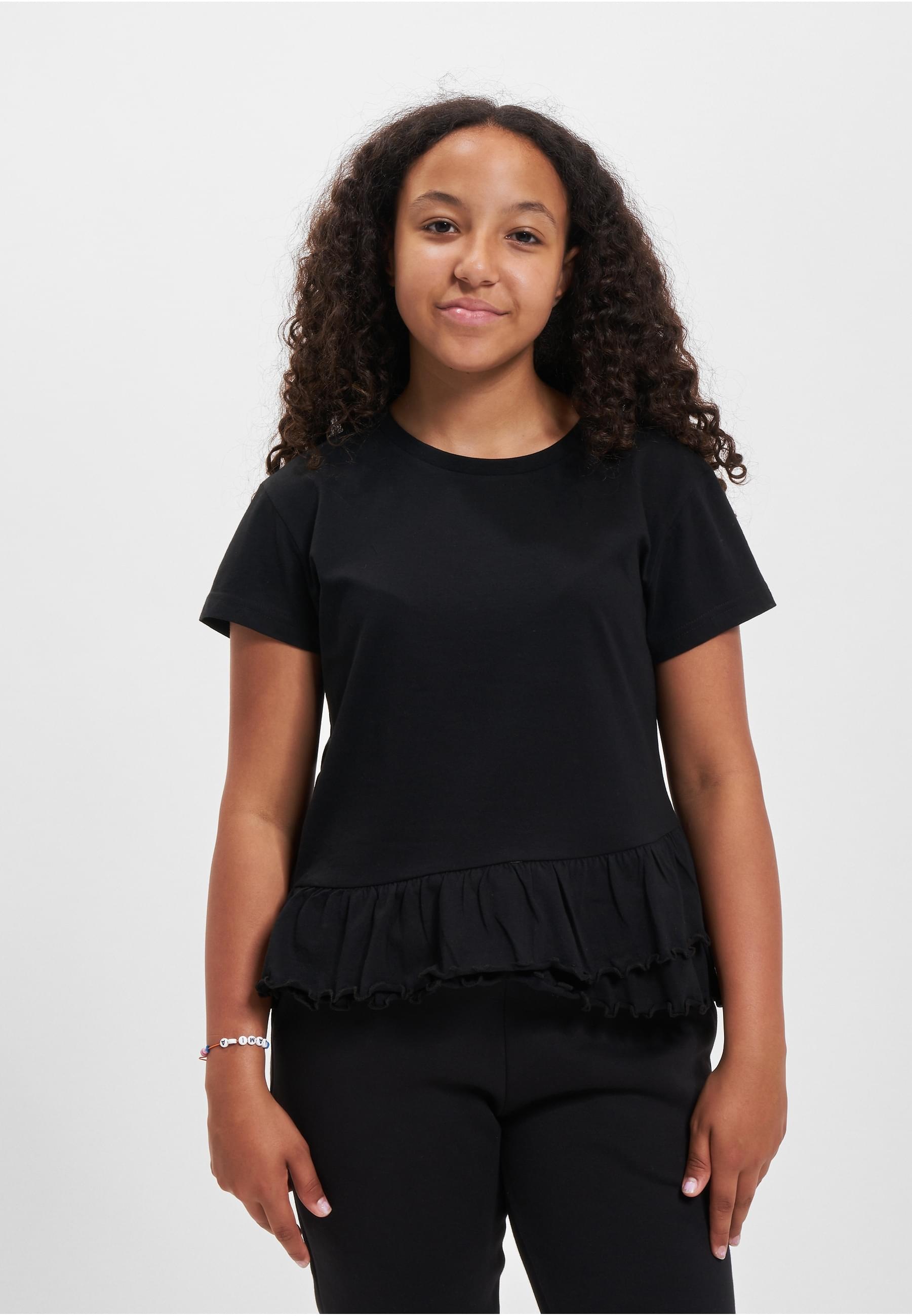 URBAN CLASSICS T-Shirt »Urban Classics Damen Girls Organic Volant Tee«, (1 tlg.)