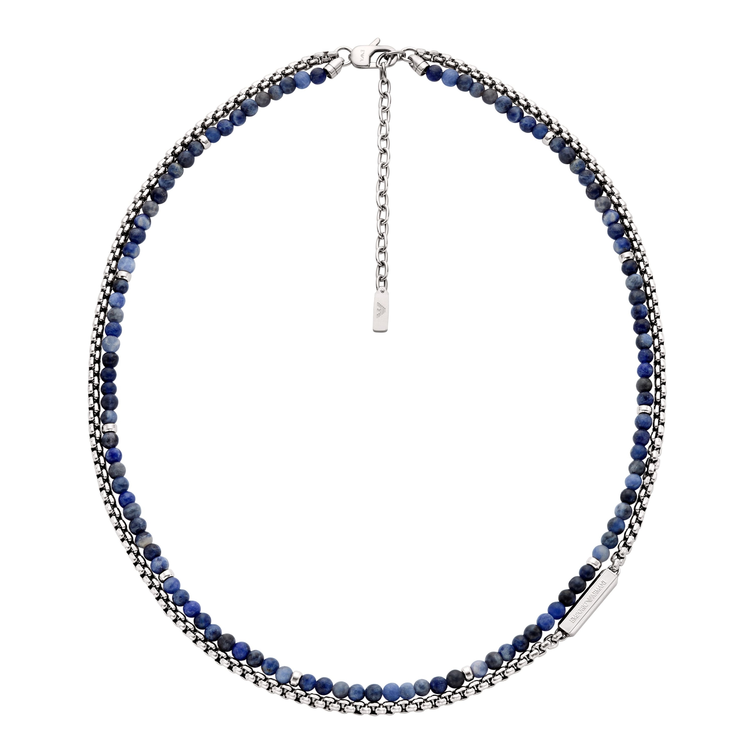 Emporio Armani Kette ohne Anhänger »Schmuck Geschenk Edelstahl« mit Sodalith oder Achat