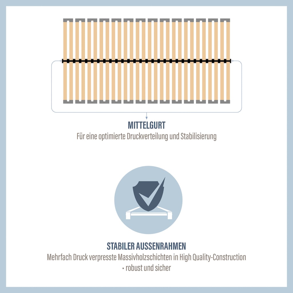 Beco Lattenrost »Easy Star K«, Lattenrost für Doppelbetten geeignet, Lattenrost in diversen Größen