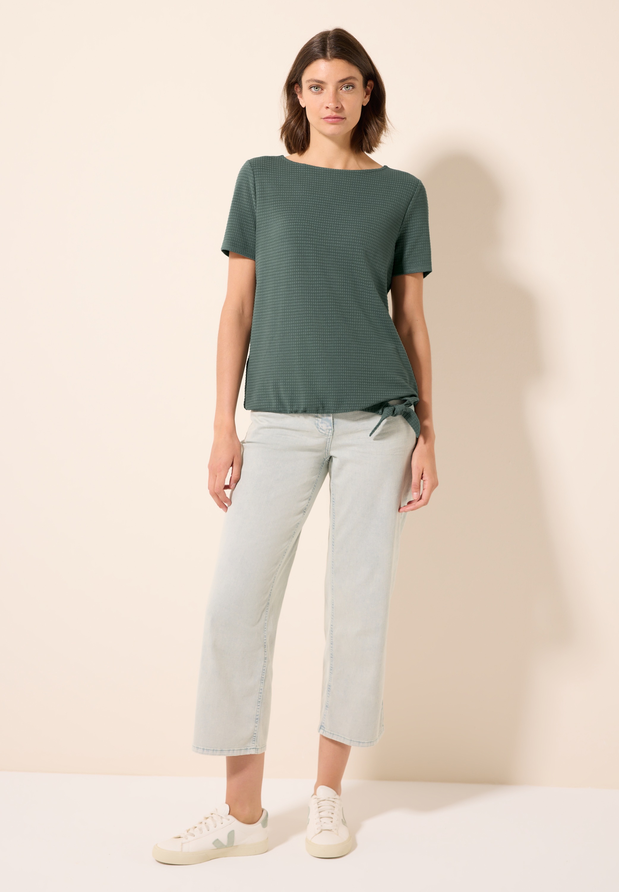 Thumbnail - Cecil T-Shirt, mit Materialmix