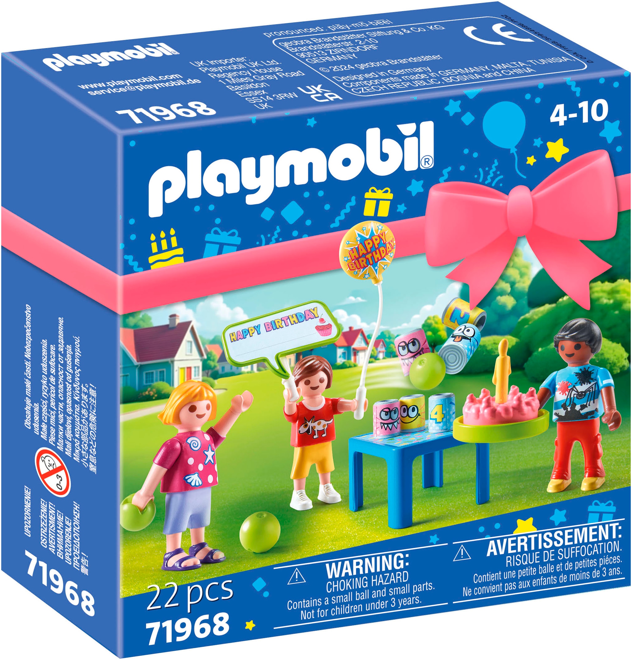 Playmobil® Konstruktions-Spielset »Kinder Geburtstagsparty (71968), Playmobil Gift Set«, (22 St.)