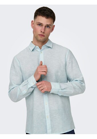 Langarmhemd »ONSCAIDEN LS SOLID LINEN SHIRT NOOS«