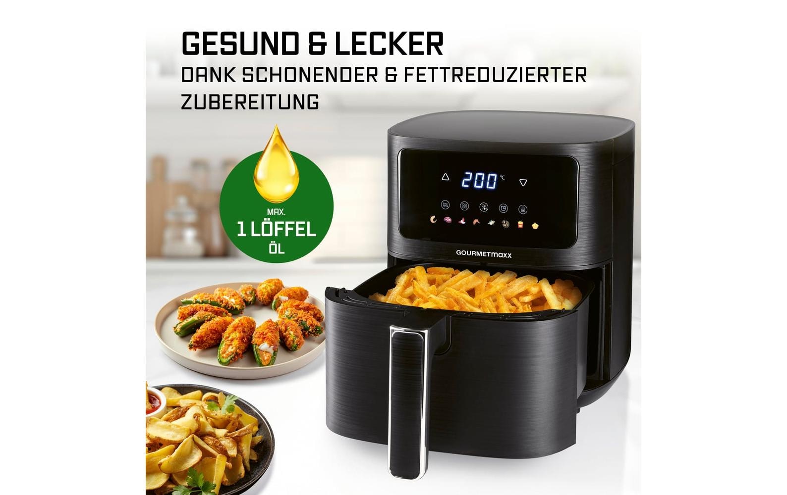 GOURMETmaxx Heißluftfritteuse »AirGenius S 4,5 l« 1500 W