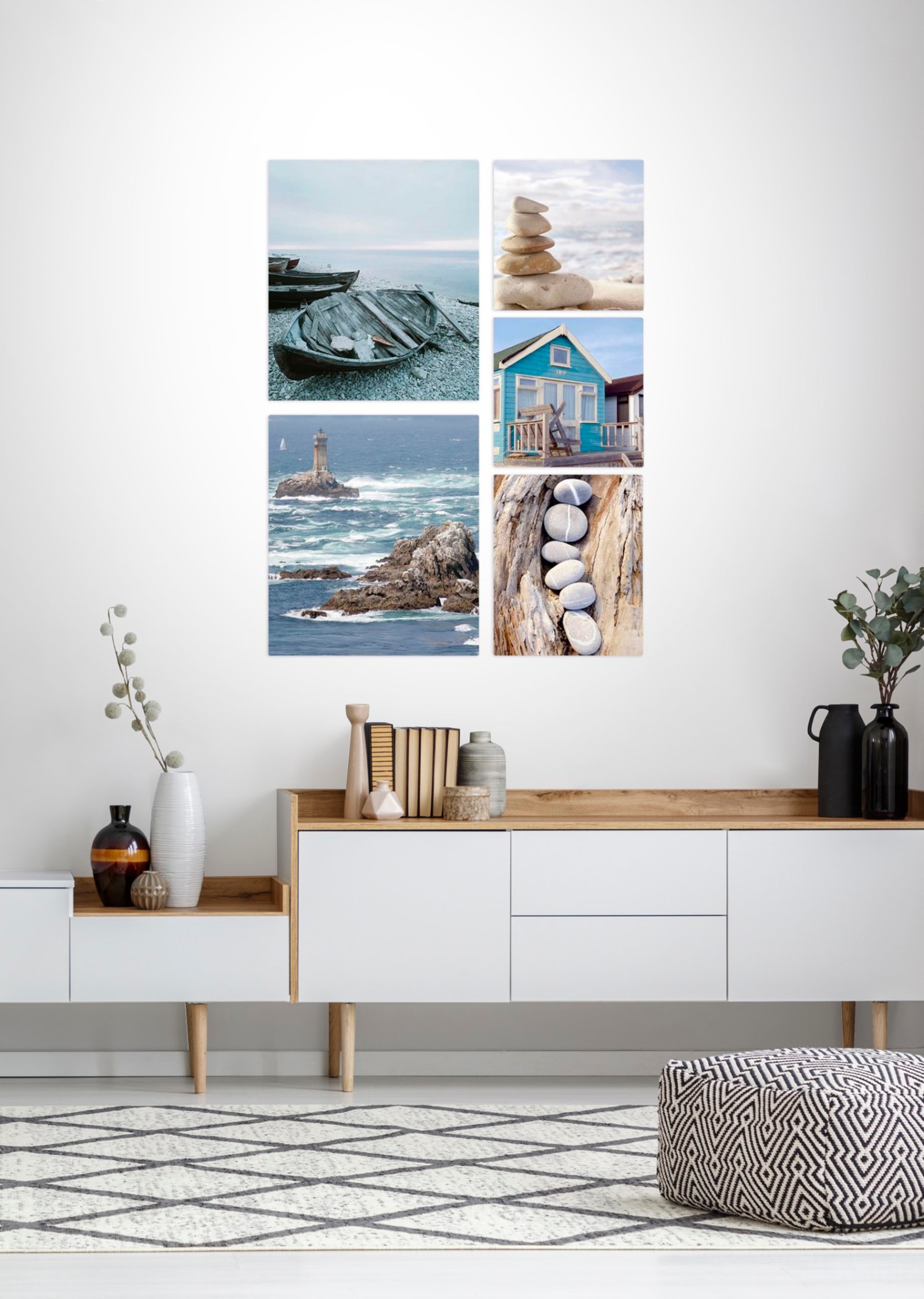 Art for the home Bild "Strand" Strand 5 Stk. tlg. günstig online kaufen