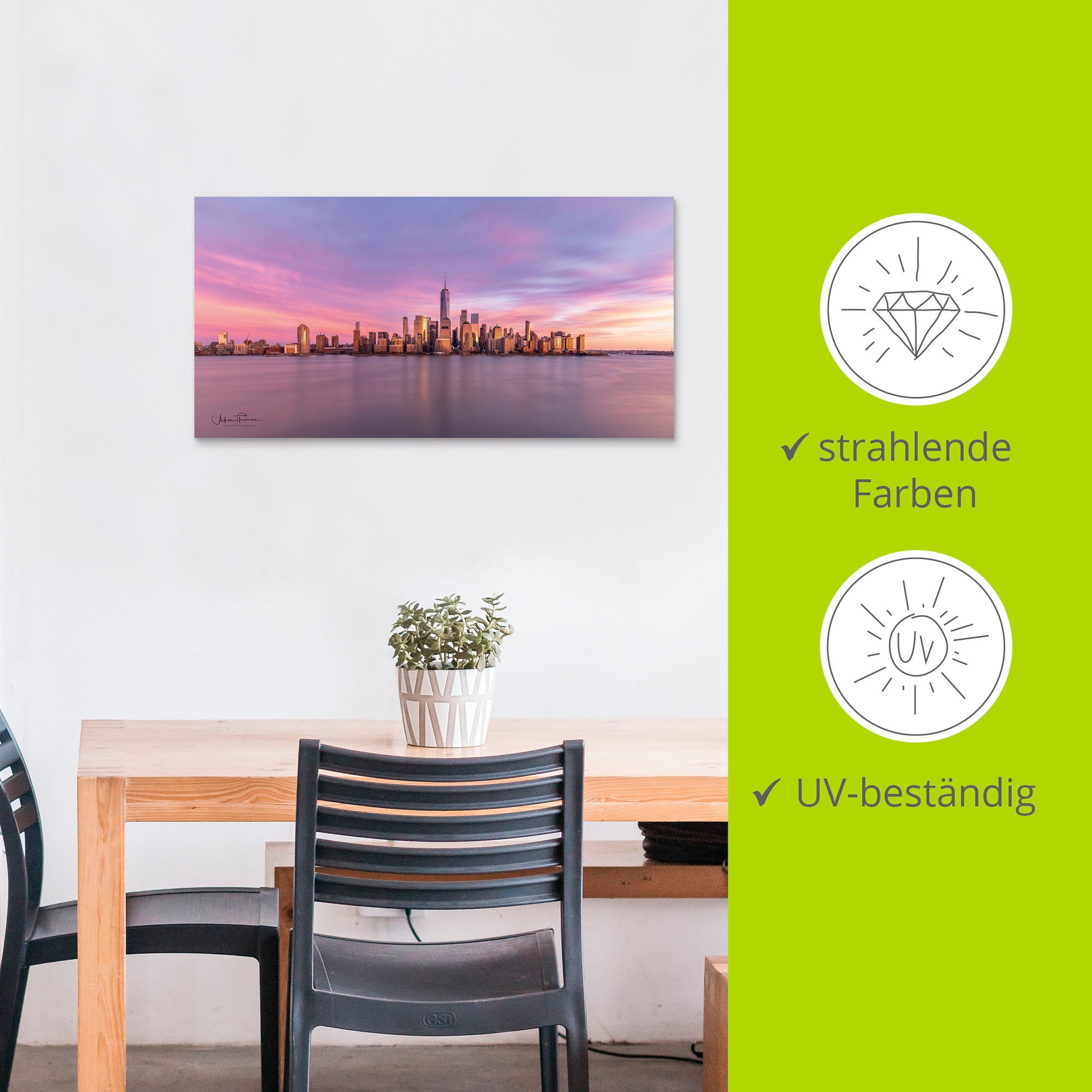 Artland Wandbild »Manhattan Skyline«, New York, (1 St.), als Alubild, Outdoorbild, Leinwandbild in verschied. Größen