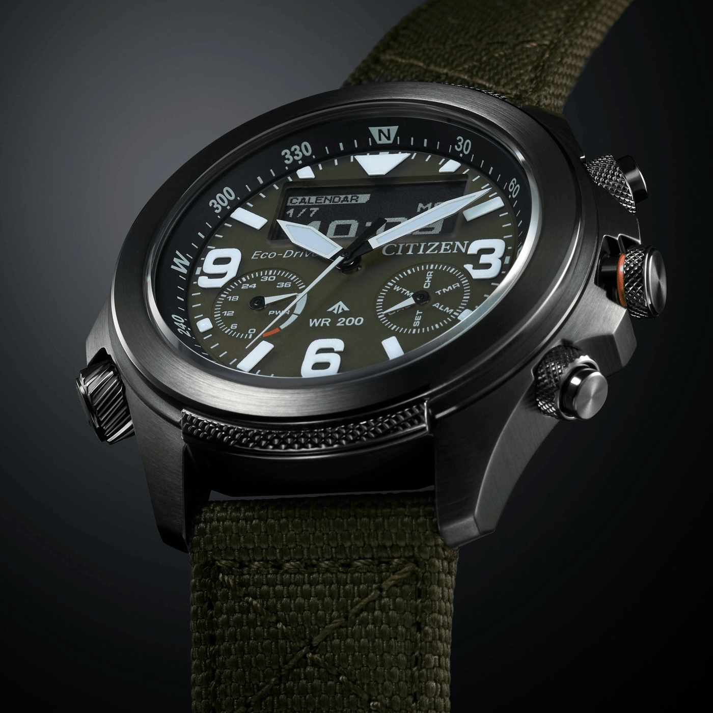 Citizen Solaruhr Armbanduhr, Herrenuhr, analog, digital, Tag