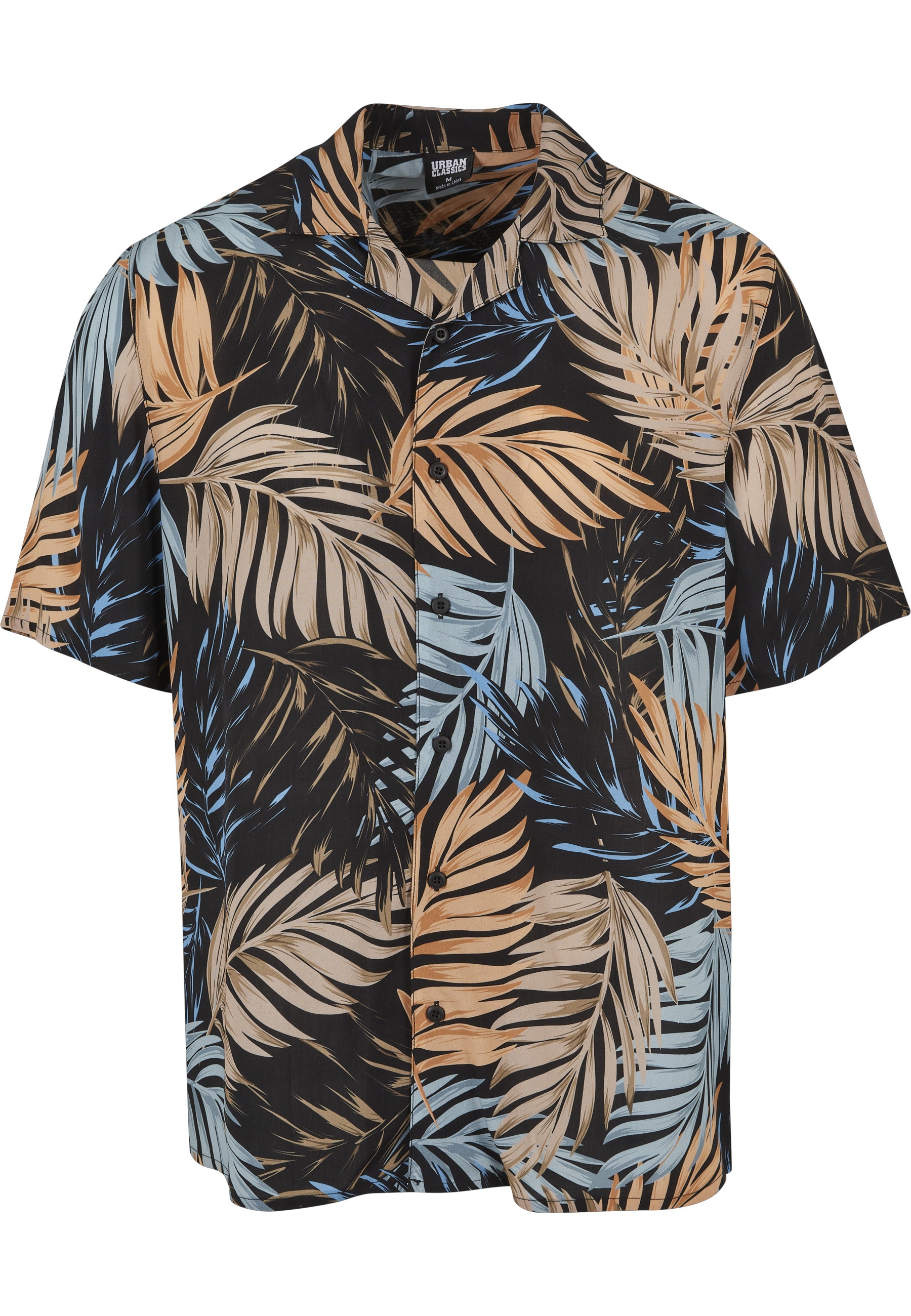 URBAN CLASSICS Kurzarmhemd "Urban Classics Herren Viscose AOP Resort Shirt" 1 Stk.