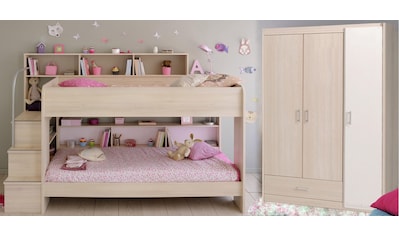 Jugendzimmer-Set »Bibop«, (Set, 2 St., Etagenbett, Schrank)