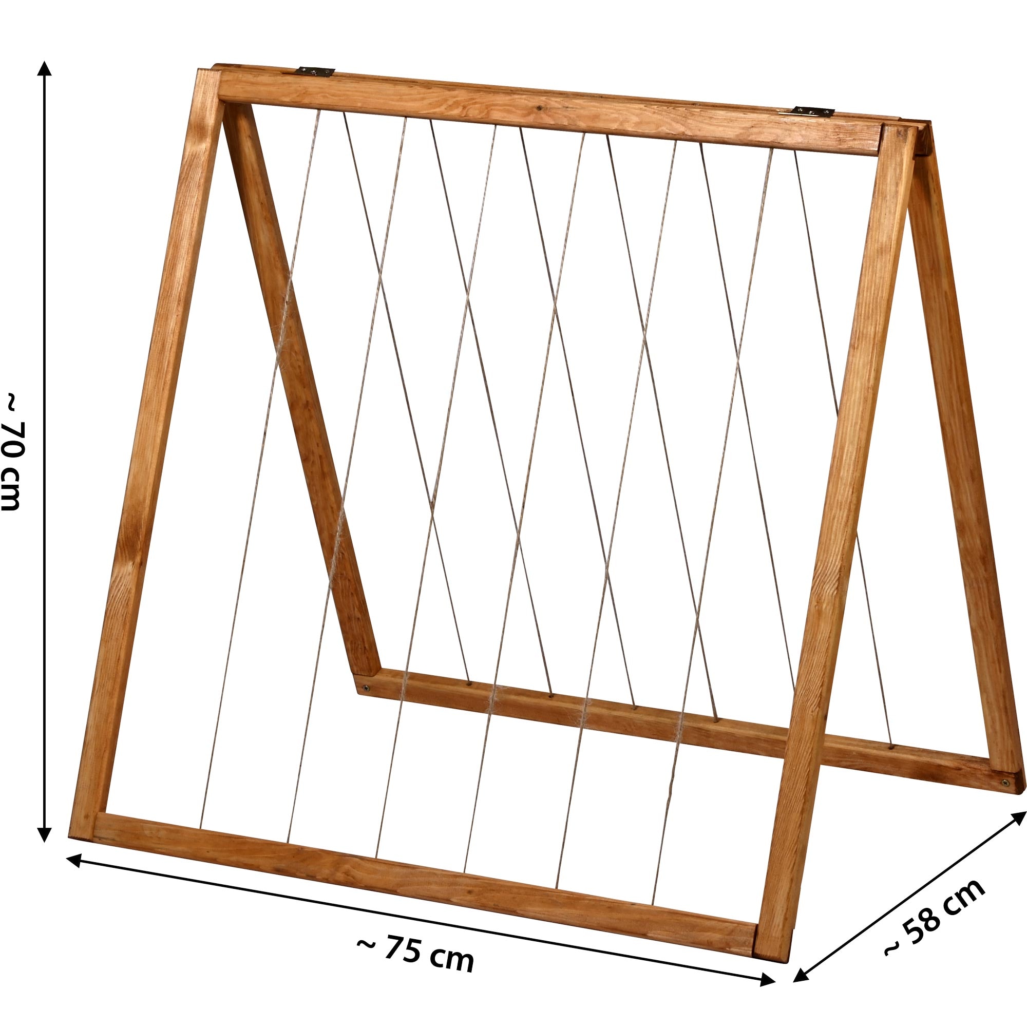 dobar Rankhilfe »Rankhilfenaufsatz Kubus 2.0 mit Jutesträngen, Hellbraun« 78 x 58 x 78 cm (L x B x H)