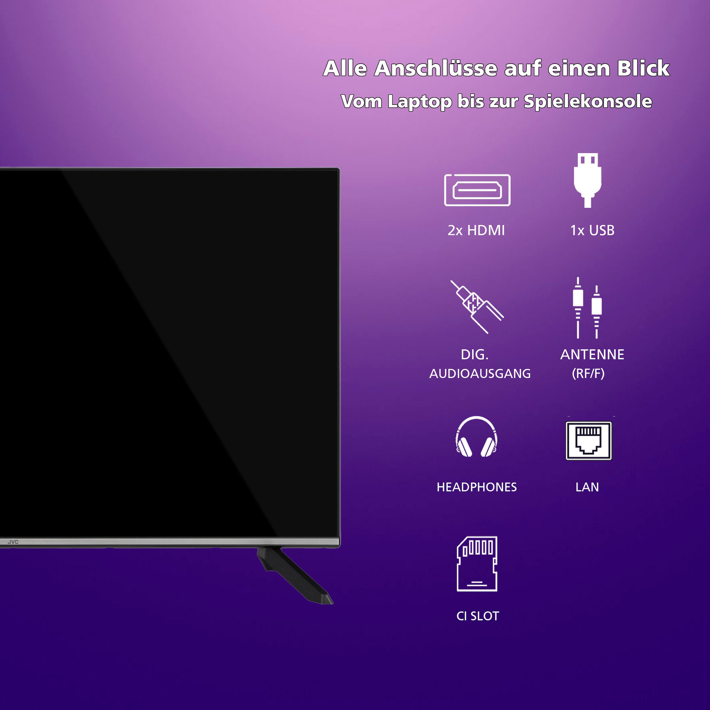 JVC DLED-Fernseher »LT-43VF7555«, Full HD, Smart-TV