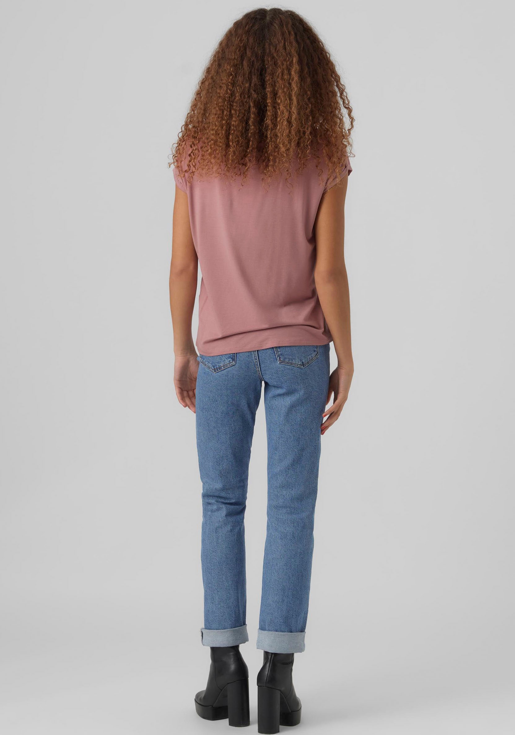 Vero Moda Rundhalsshirt »VMAVA BAUR PLAIN NOOS« TOP | GAJRS online SS bestellen