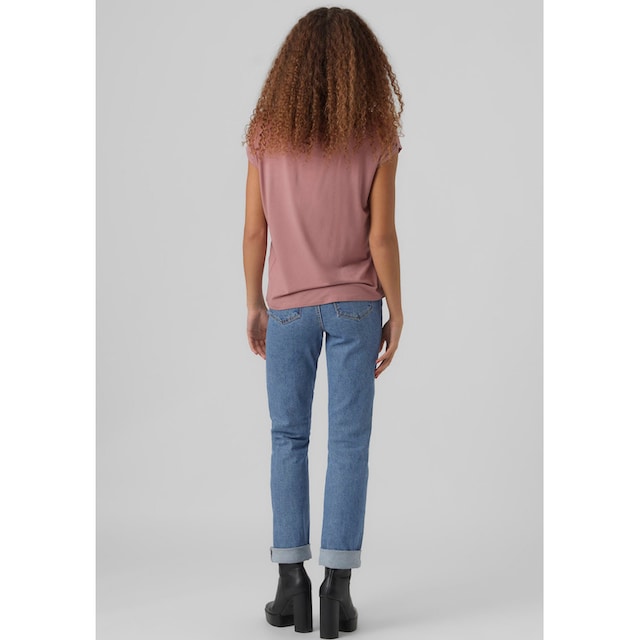 Vero Moda Rundhalsshirt »VMAVA PLAIN SS TOP GAJRS NOOS« online bestellen |  BAUR