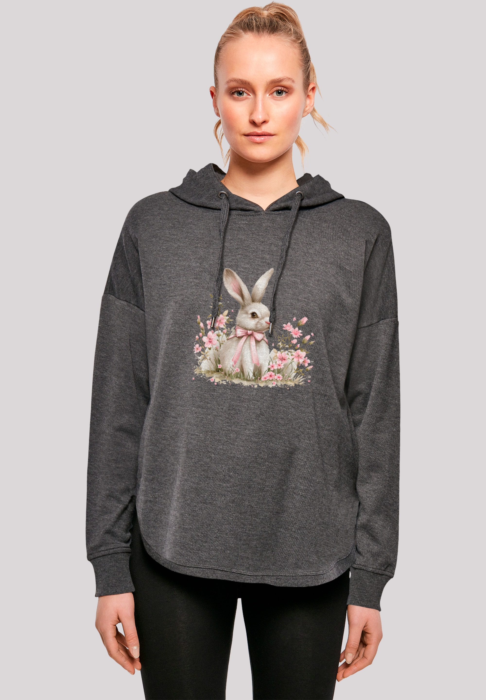 F4NT4STIC Kapuzenpullover "Niedlicher Osterhase mit Blumen", Premium Qualit günstig online kaufen