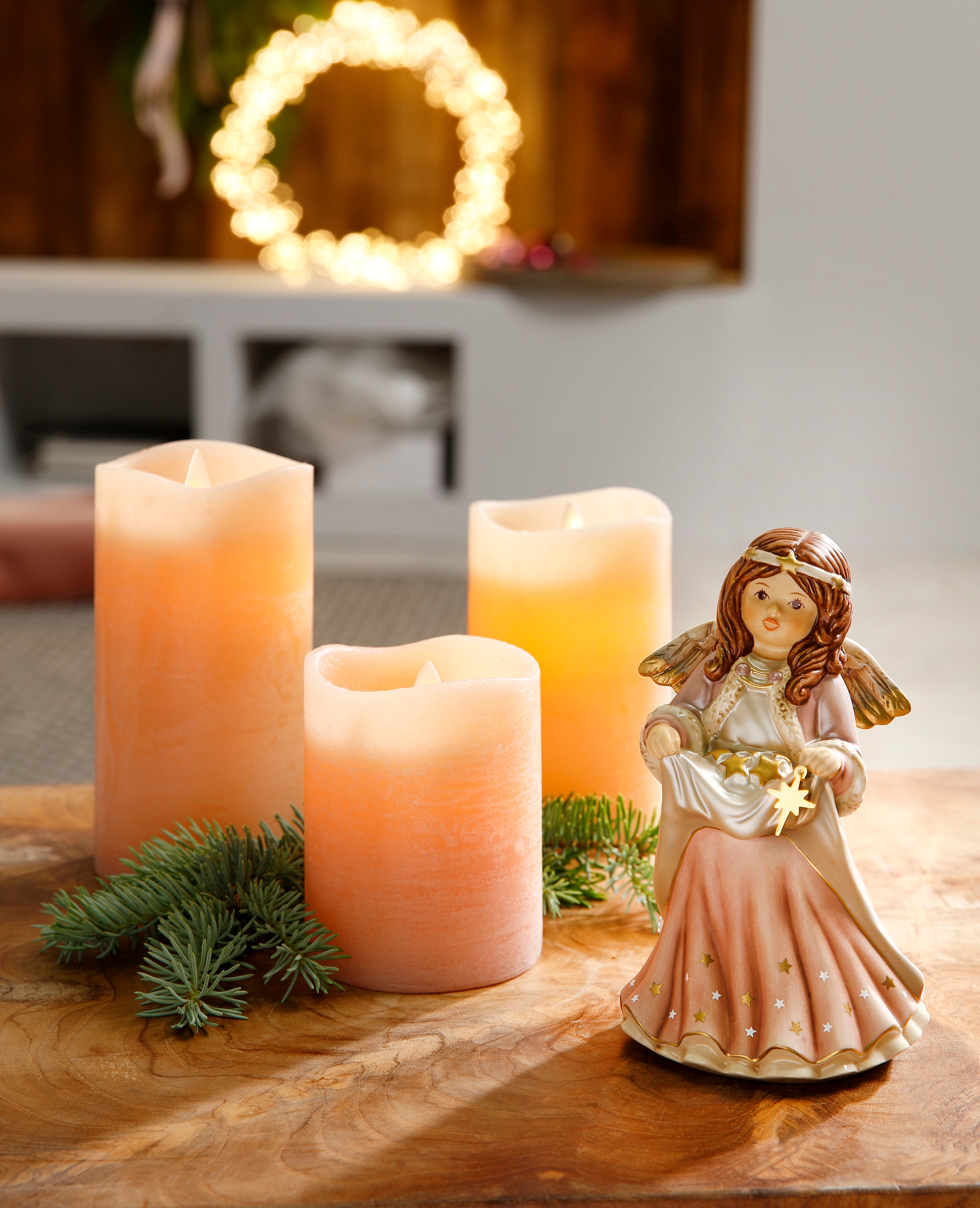 aus »Weihnachtsdeko«, Star-Max | beweglicher mit BAUR Echtwachs, bestellen LED-Kerze Flamme