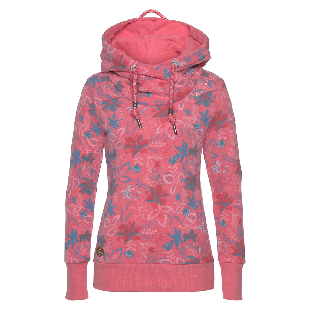 Ragwear Sweater »GRIPY FLOWERS O«, Hoodie mit floralem All Over-Druck