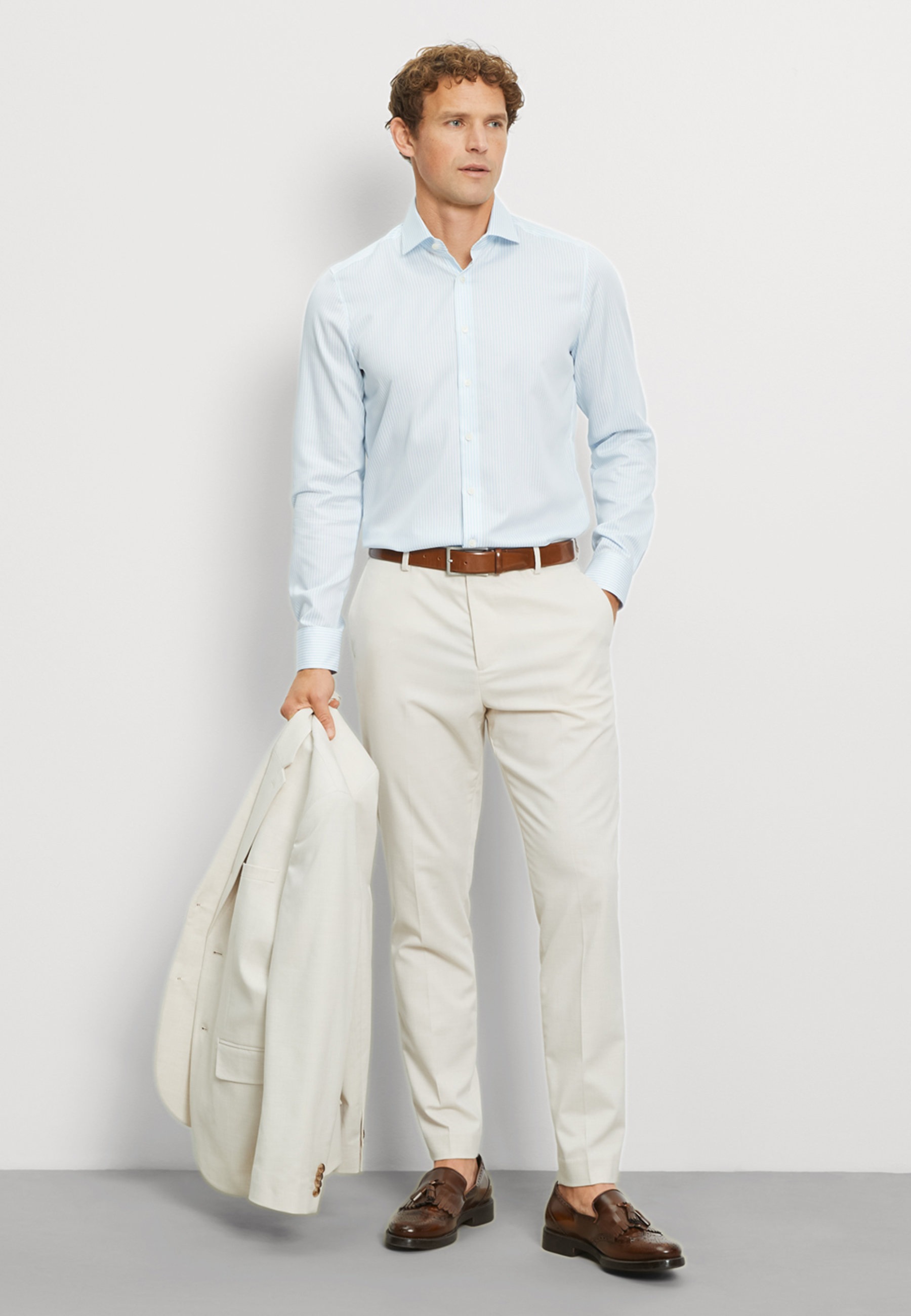 OLYMP Level Five body fit Shirt Blue 43 2