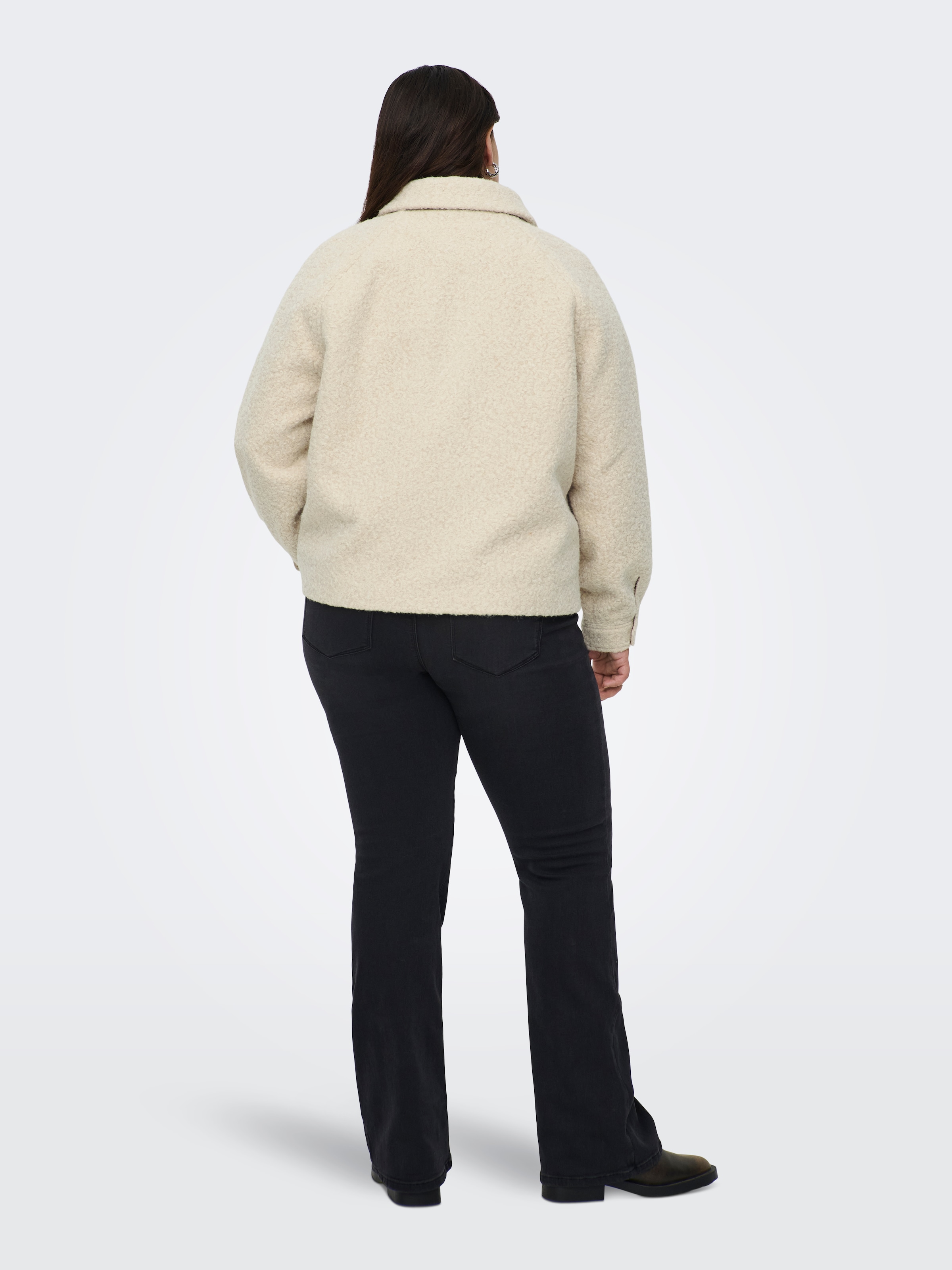 ONLY CARMAKOMA Fleecejacke »CARMALO SHORT BOUCLE JACKET OTW NOOS«, ohne Kapuze