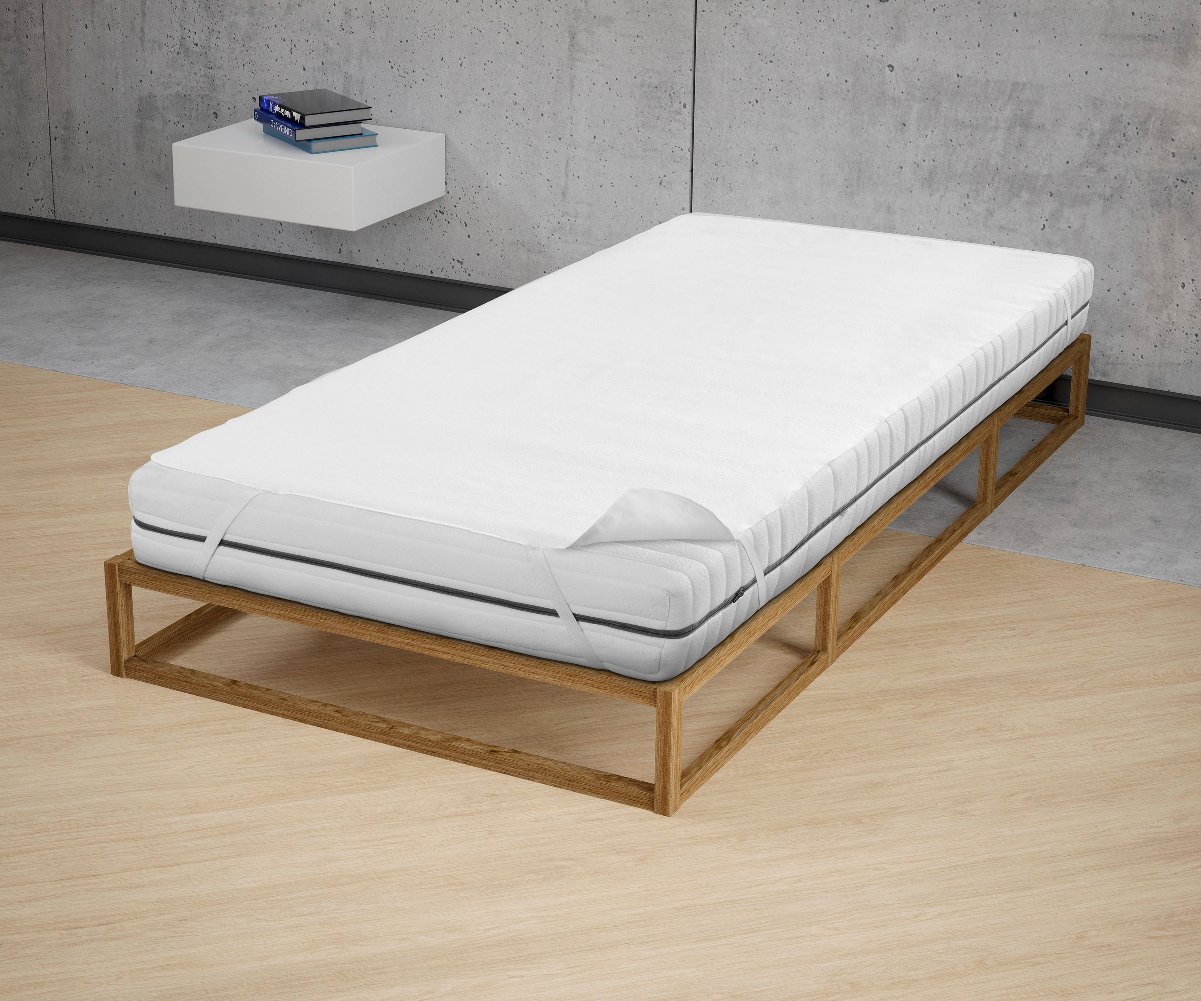Biberna Sleep & Protect Matratzenauflage "Molton, 3-lagig mit Silberausrüstung"