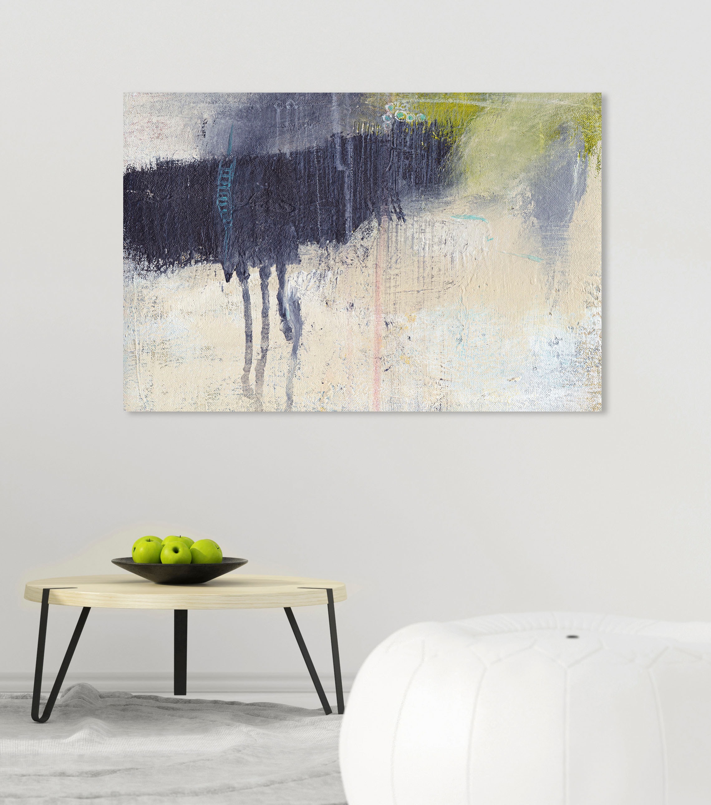 queence Leinwandbild »Kunstwerk«, Abstrakte-Kunst-Modern, Premium-Leinwandstoff, Handarbeit aus Deutschland