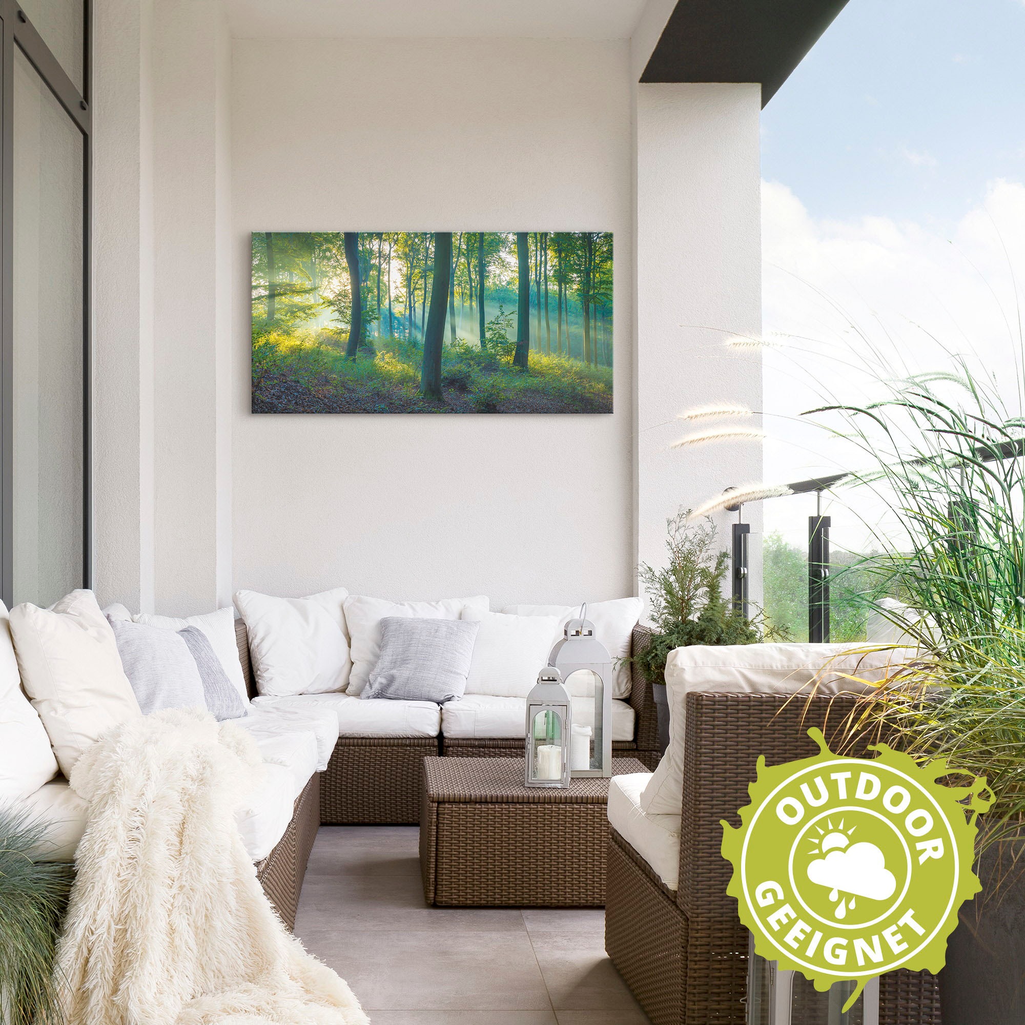 Artland Wandbild »Wald Panorama«, Waldbilder, (1 St.), als Alubild, Outdoorbild, Leinwandbild, Poster, Wandaufkleber