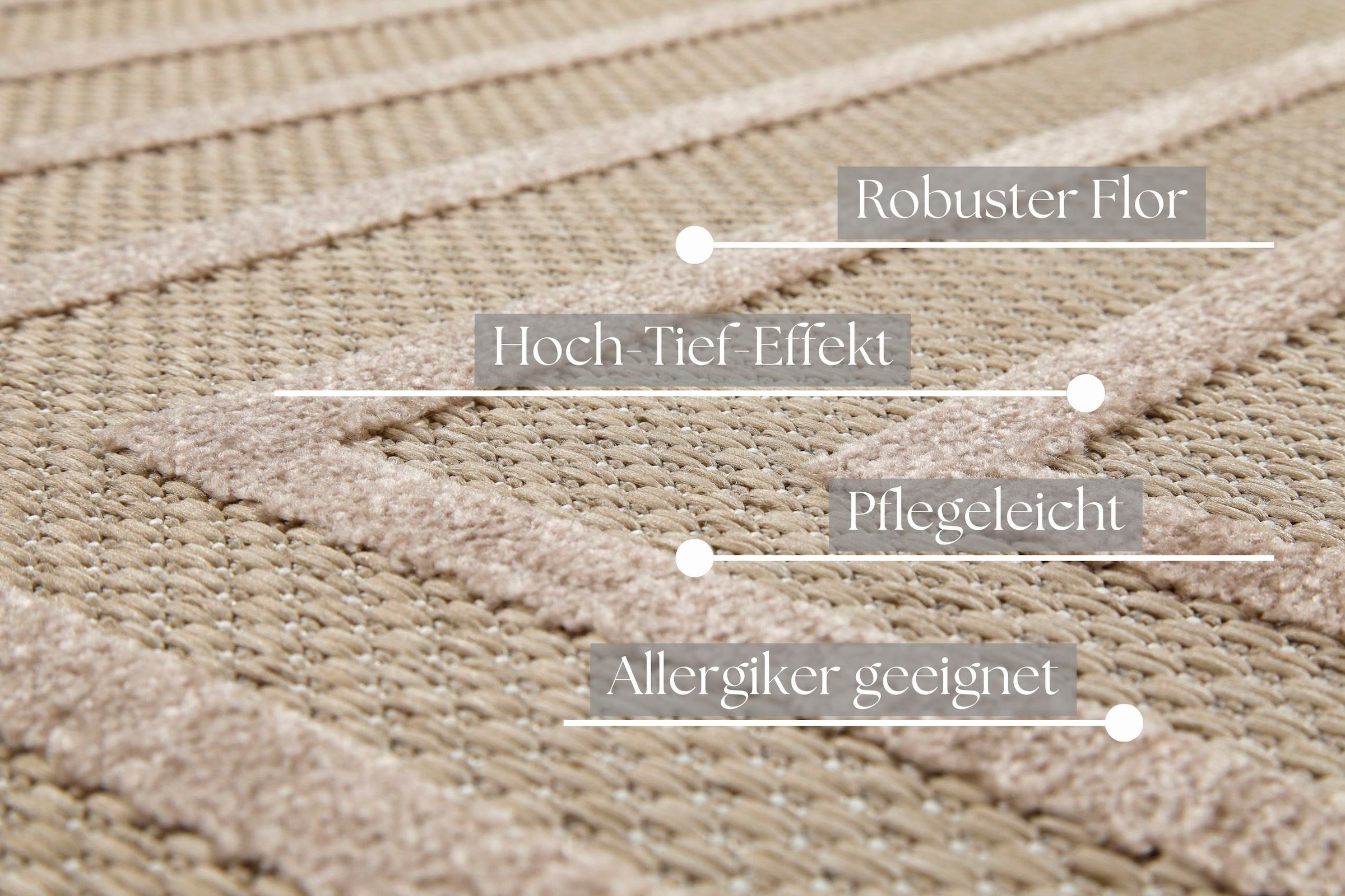 my home Outdoorteppich »Ziven«, rechteckig, 6 mm Höhe, In- und Outdoor Teppich, wetterfest, modernes Design, Terrasse, Balkon