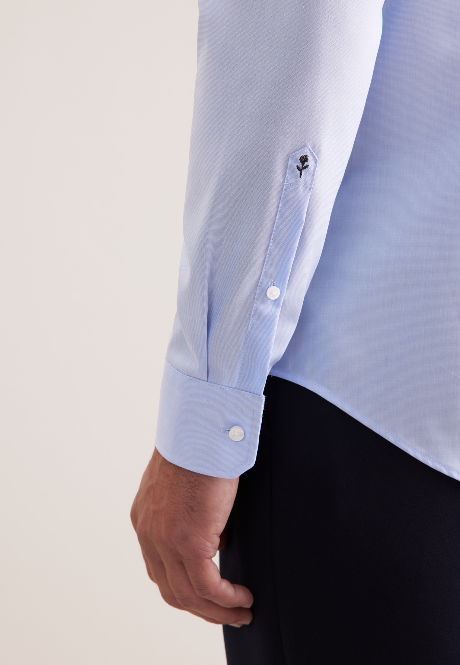seidensticker Businesshemd »Schwarze Rose« Slim 1/1 Extra lang Kentkragen Uni