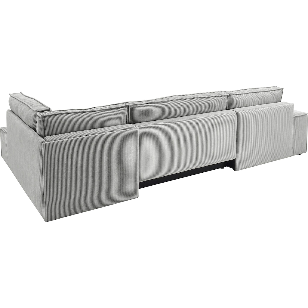 Home affaire Wohnlandschaft »SHERWOOD XXL 329 cm Schlafsofa, U-Form«