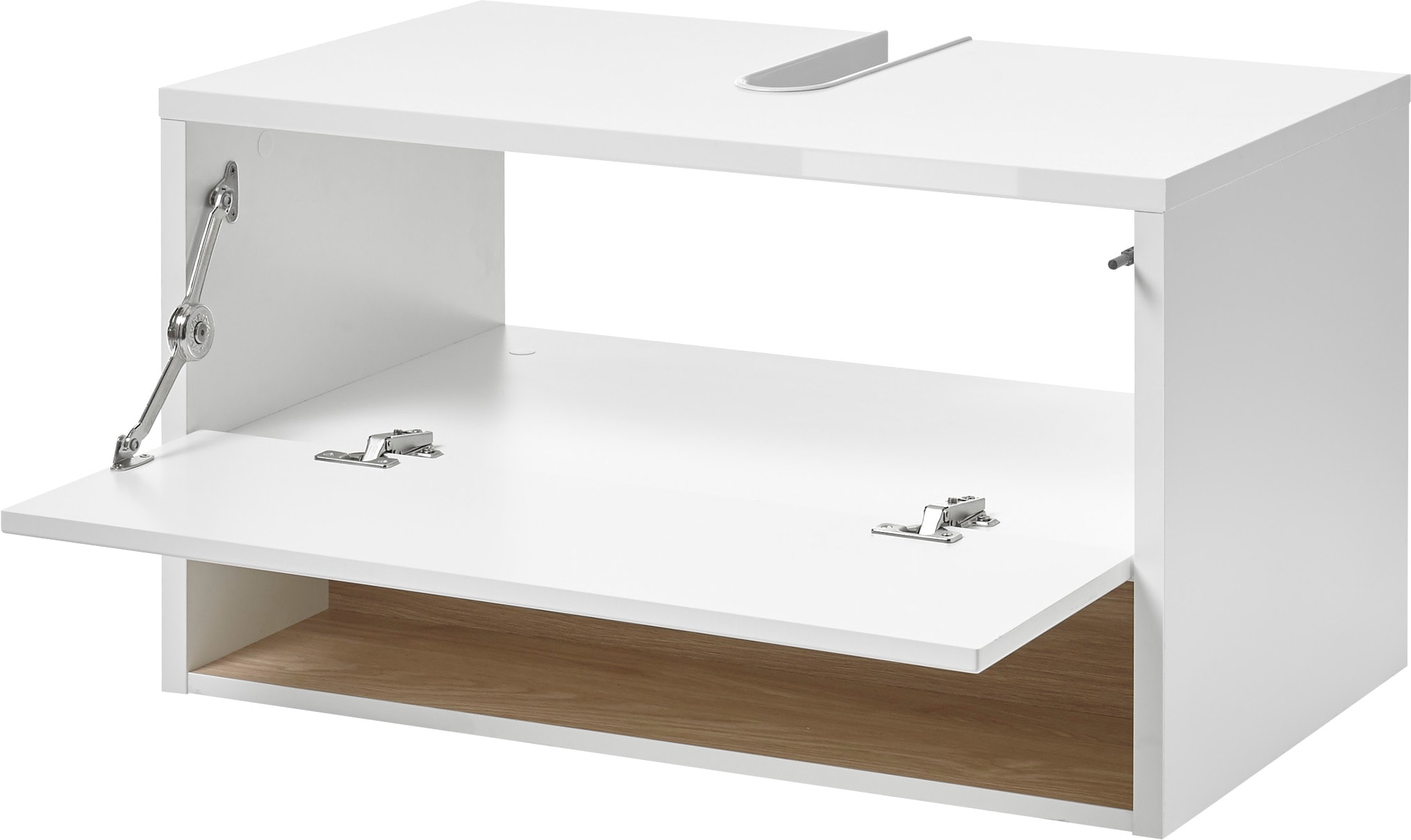 Places of Style Badmöbel-Set »Studio Line, Bad im modernen Design, 3-teiliges Badezimmer«, (3 St.), Schrank, Unterschrank und Spiegel, in zwei Farben verfügbar, Stauraum