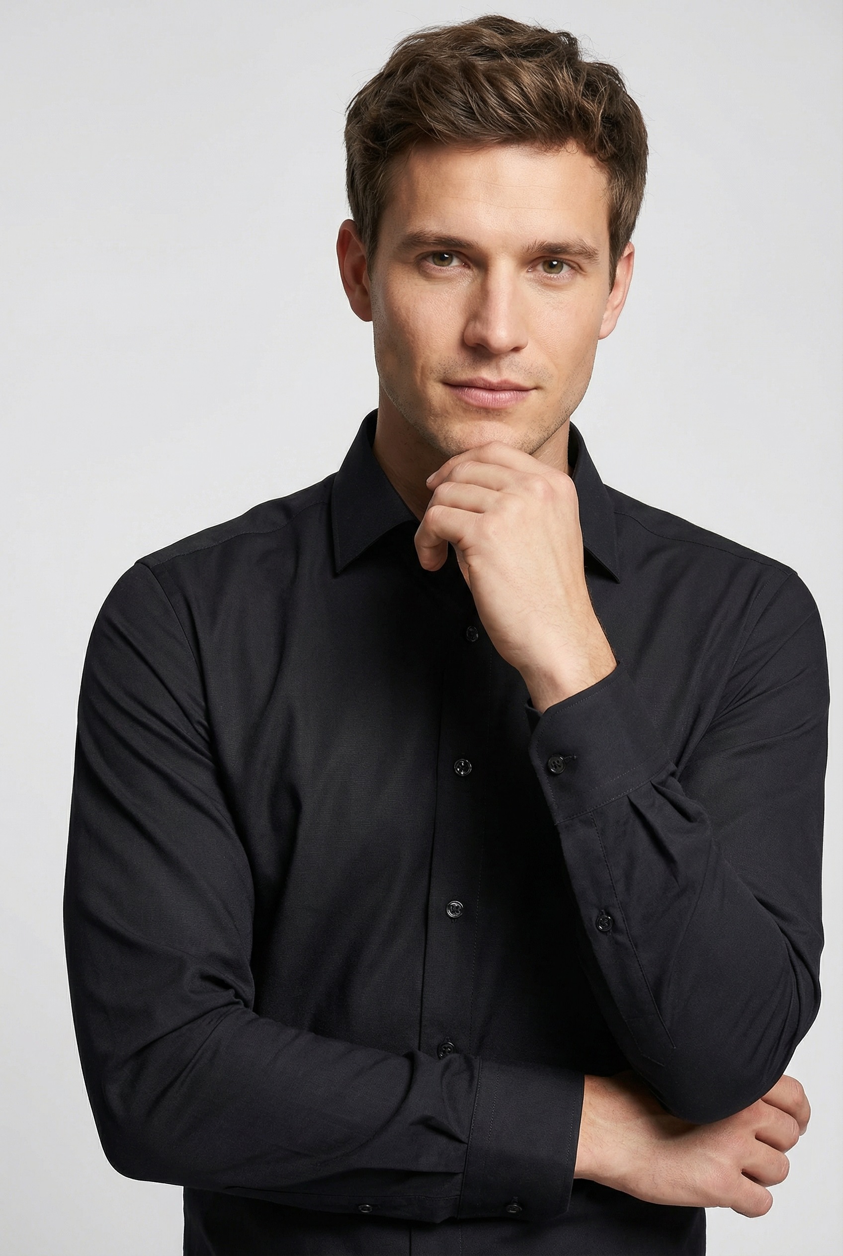 MARVELIS Langarmhemd modern fit, verlängerter Arm, Businesshemd, New-Kentkr günstig online kaufen