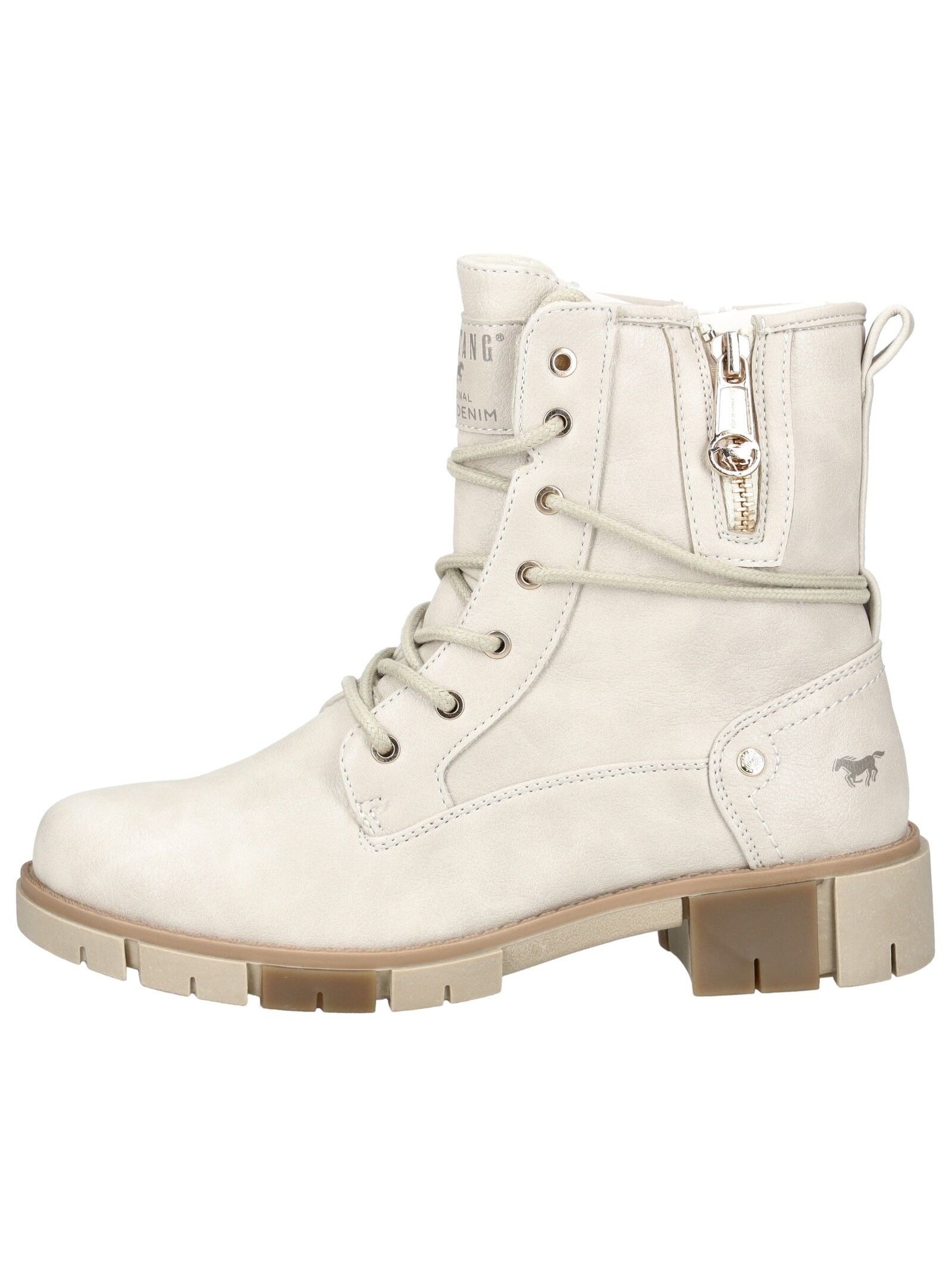 Mustang Shoes Schnürstiefelette "Mustang Shoes Stiefelette Lederimitat/Text günstig online kaufen