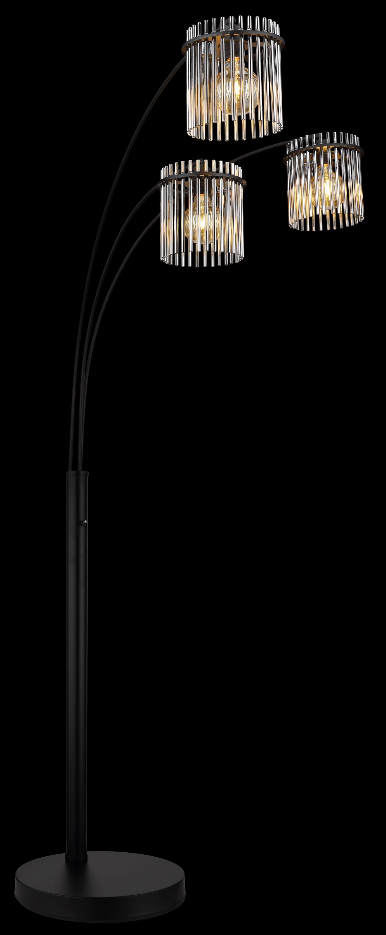 GLOBO LIGHTING LED Bogenlampe »GORLEY«, für Leuchtmittel 3 x E27 | ohne Leuchtmittel, Wippschalter am Kabel