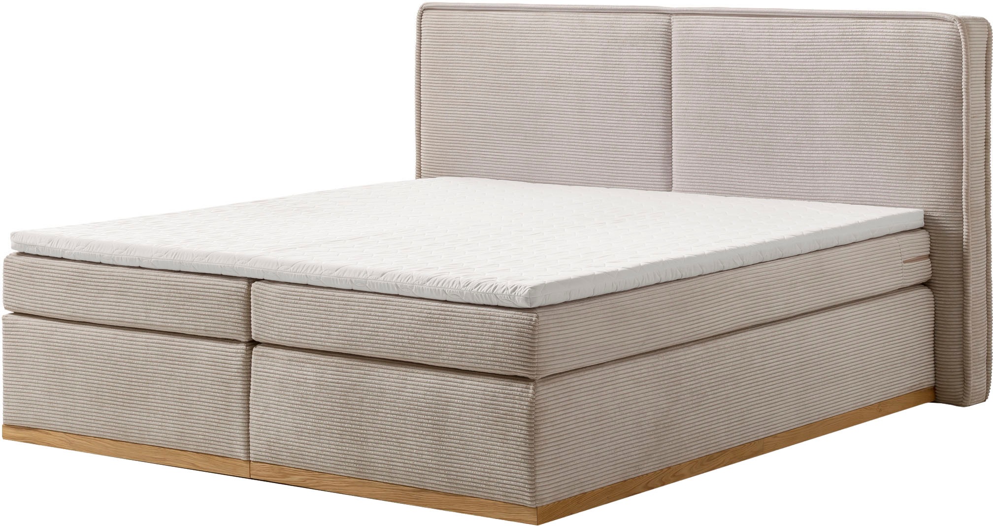 Home affaire Boxspringbett "SHERWOOD Cord Hotelbett, Polsterbett Premiumbet günstig online kaufen