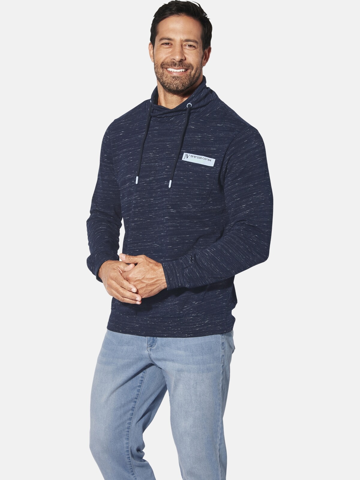 Jan Vanderstorm Sweatshirt "Sweatshirt KERVIK", 1 Stk. mit weitem Kragen günstig online kaufen