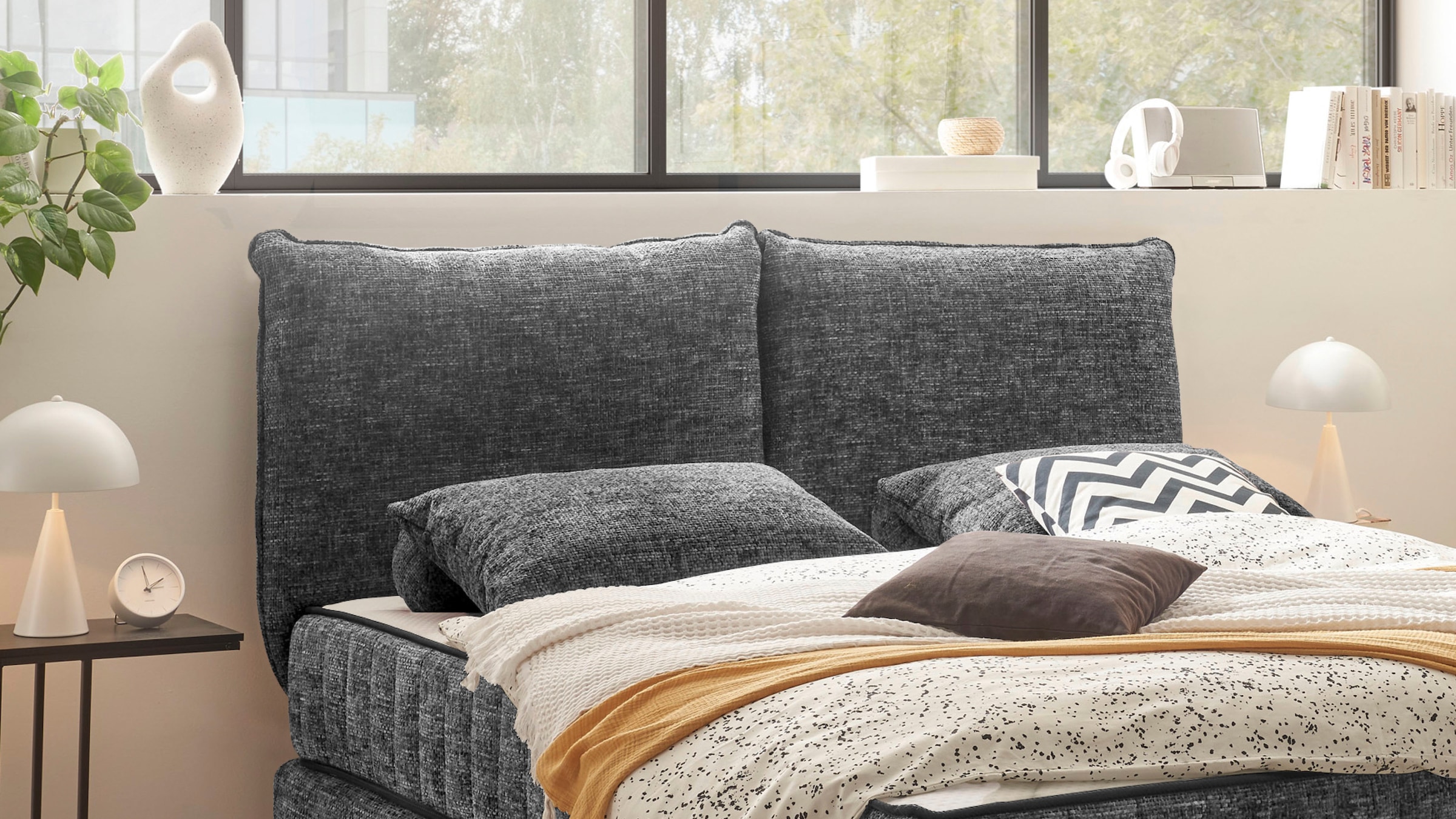 set one by Musterring Dekokissen »Baldwin« 4-teiliges Kissenset, passend zum Bett Baldwin