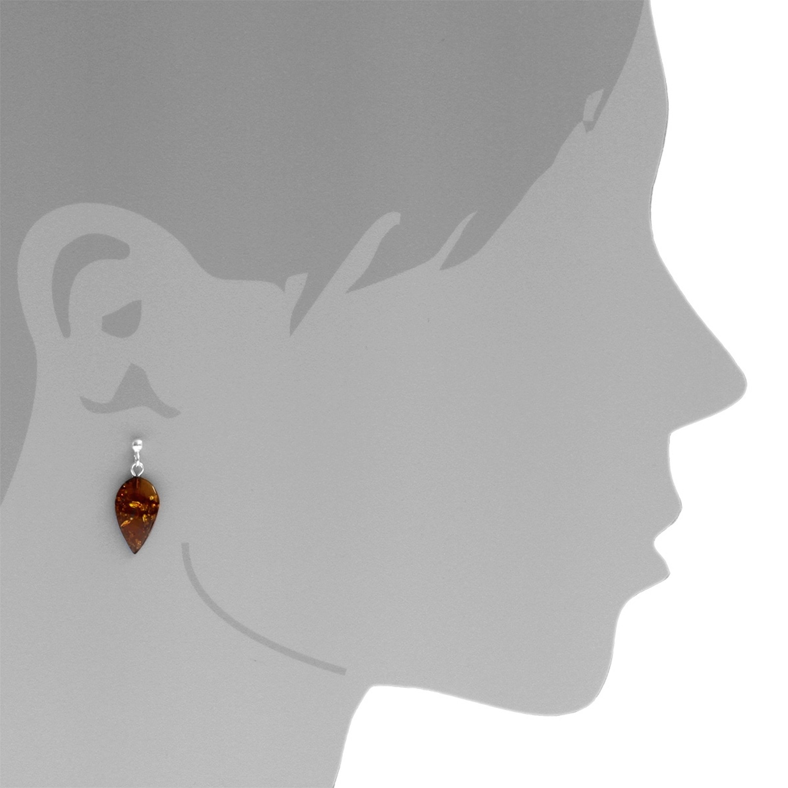 Ostsee-Schmuck Nora Boucles d'Oreilles Blanc 925 Argent 2