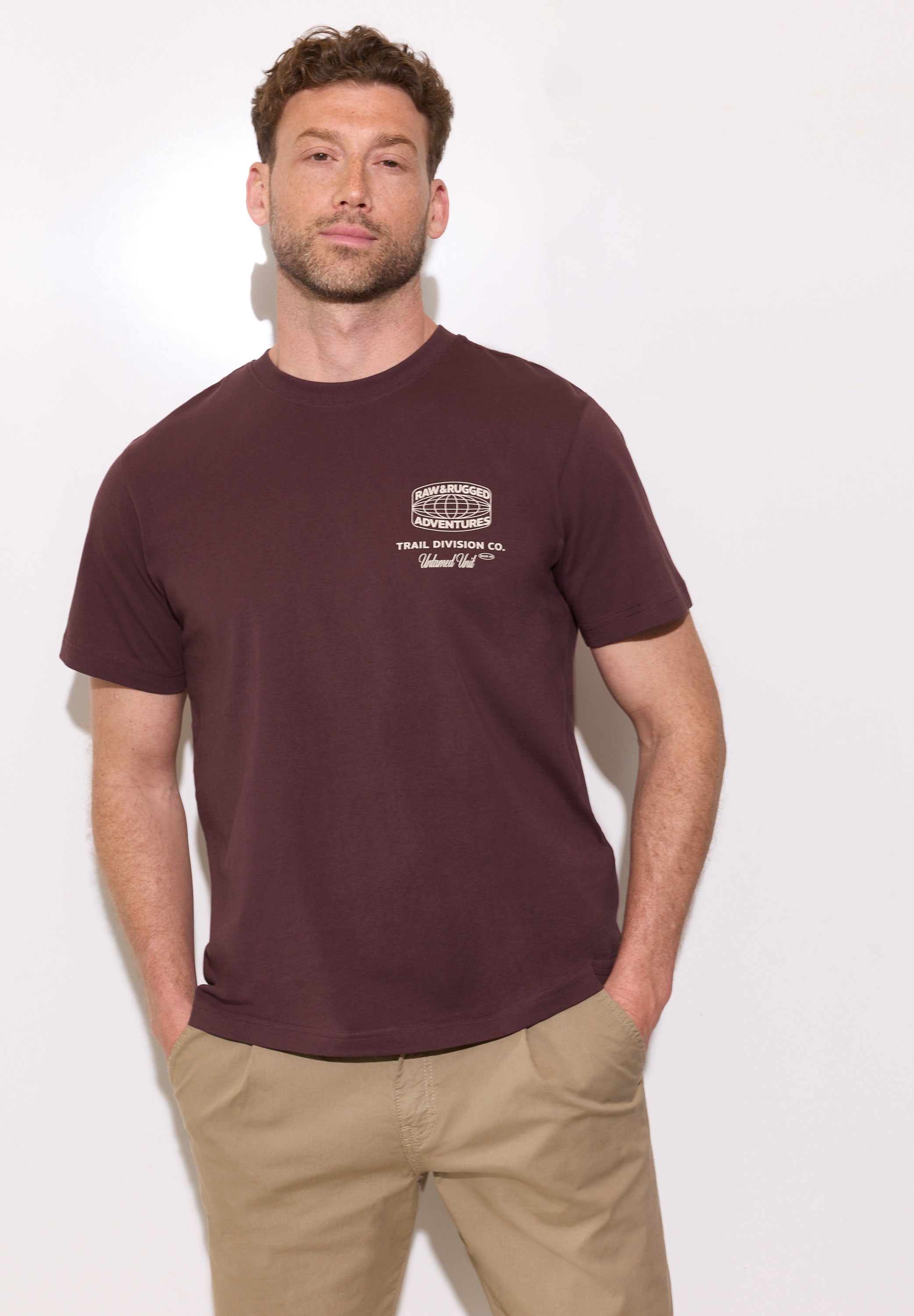 STREET ONE MEN T-Shirt mit Rundhalsausschnitt