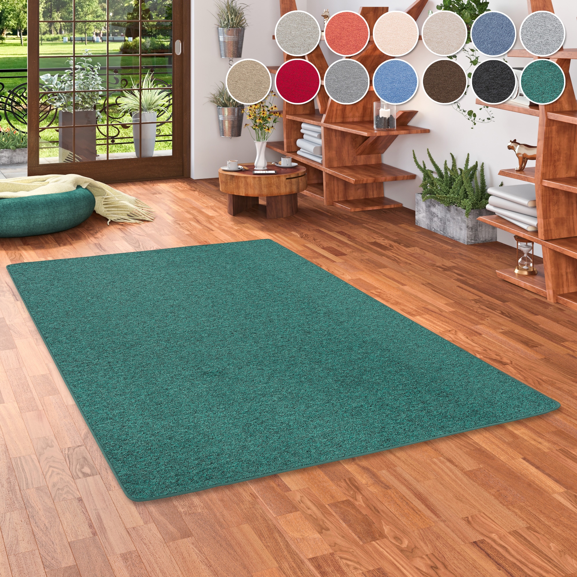 OTTO home Teppich "Fortis, Schlinge, Made in Netherlands" rechteckig 5 mm Höhe Uni Farben, gekettelt, auch als Läufer, strapazierfähig, Wohnzimmer