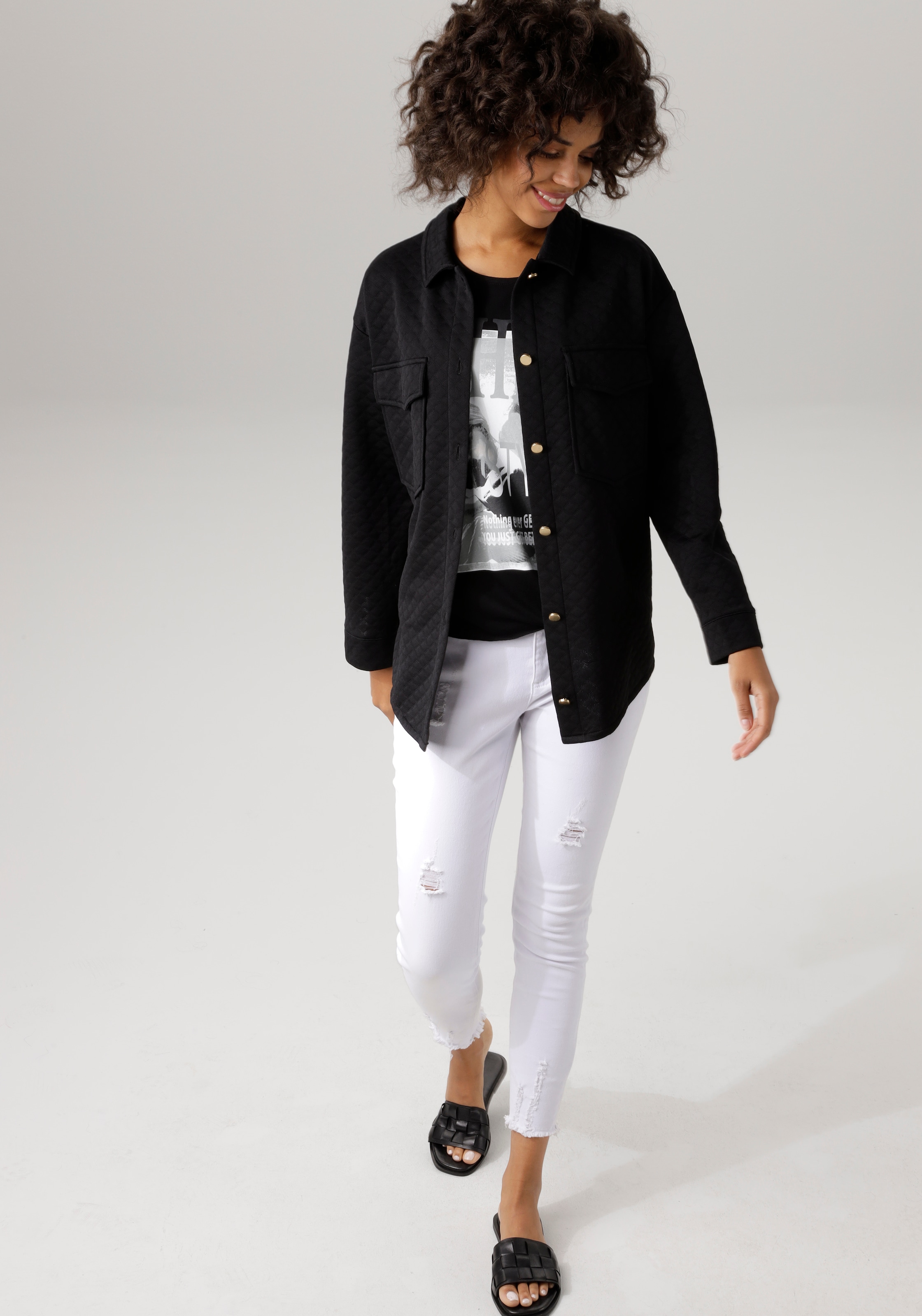 Aniston CASUAL Hemdjacke, mit trendiger Stepp-Optik online bestellen | BAUR