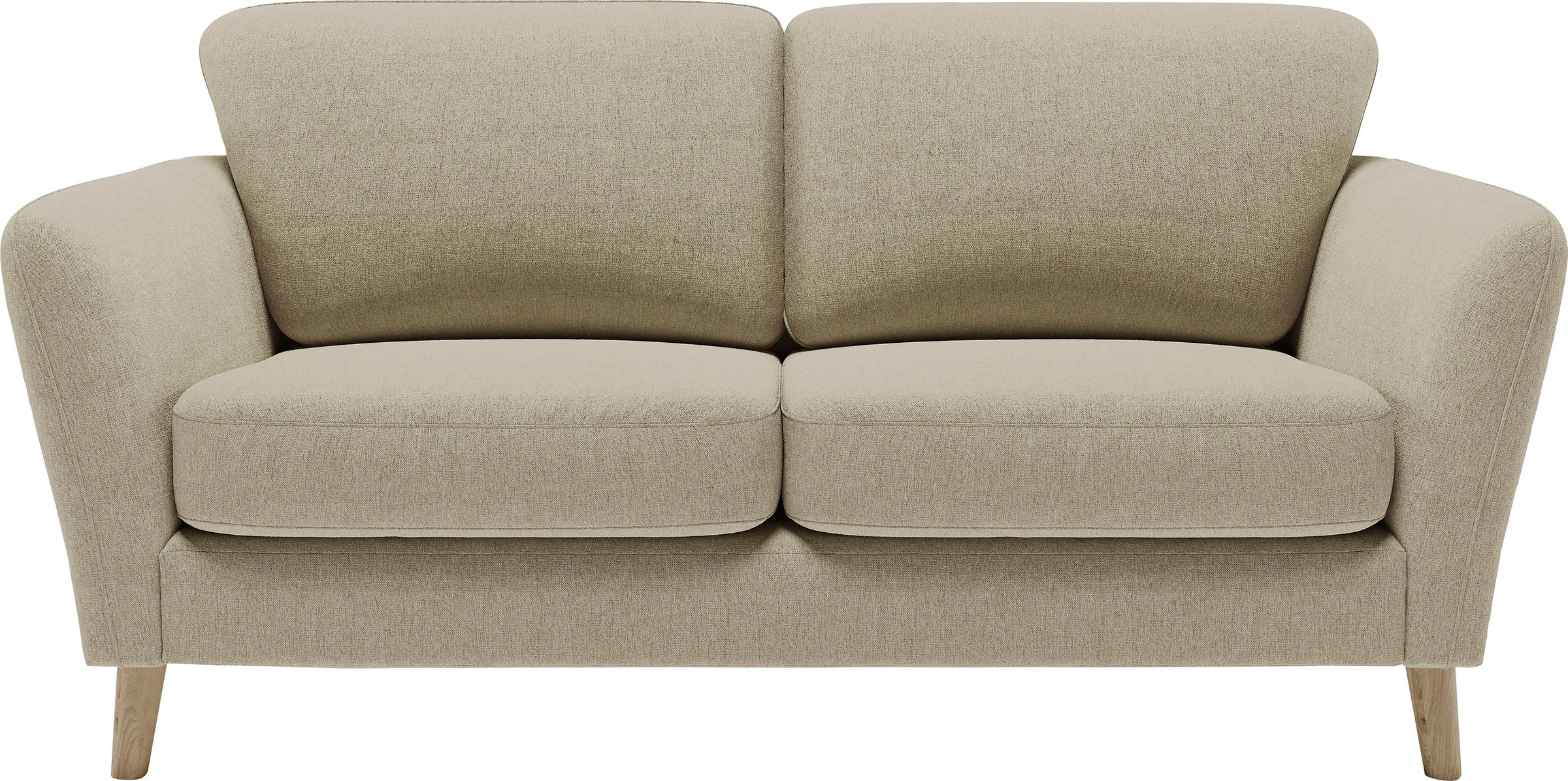Home affaire 2-Sitzer »MARSEILLE Kompaktsofa 170 cm, Cord, Flachgewebe, Struktur, Webstoff«, Massivholzbeine Eiche, Landhausstil, Wellenunterfederung