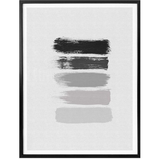 Wall-Art Poster »50 Shades of Grey Schwarz Grau«, Grafik, (1 St.), Poster  ohne Bilderrahmen | BAUR