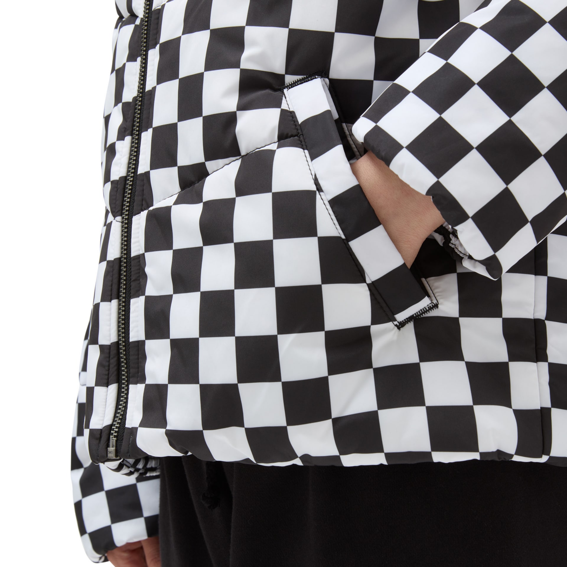 Vans Steppjacke »FOUNDRY PRINT PUFF MTE«, mit Kapuze, mit Waffelmuster