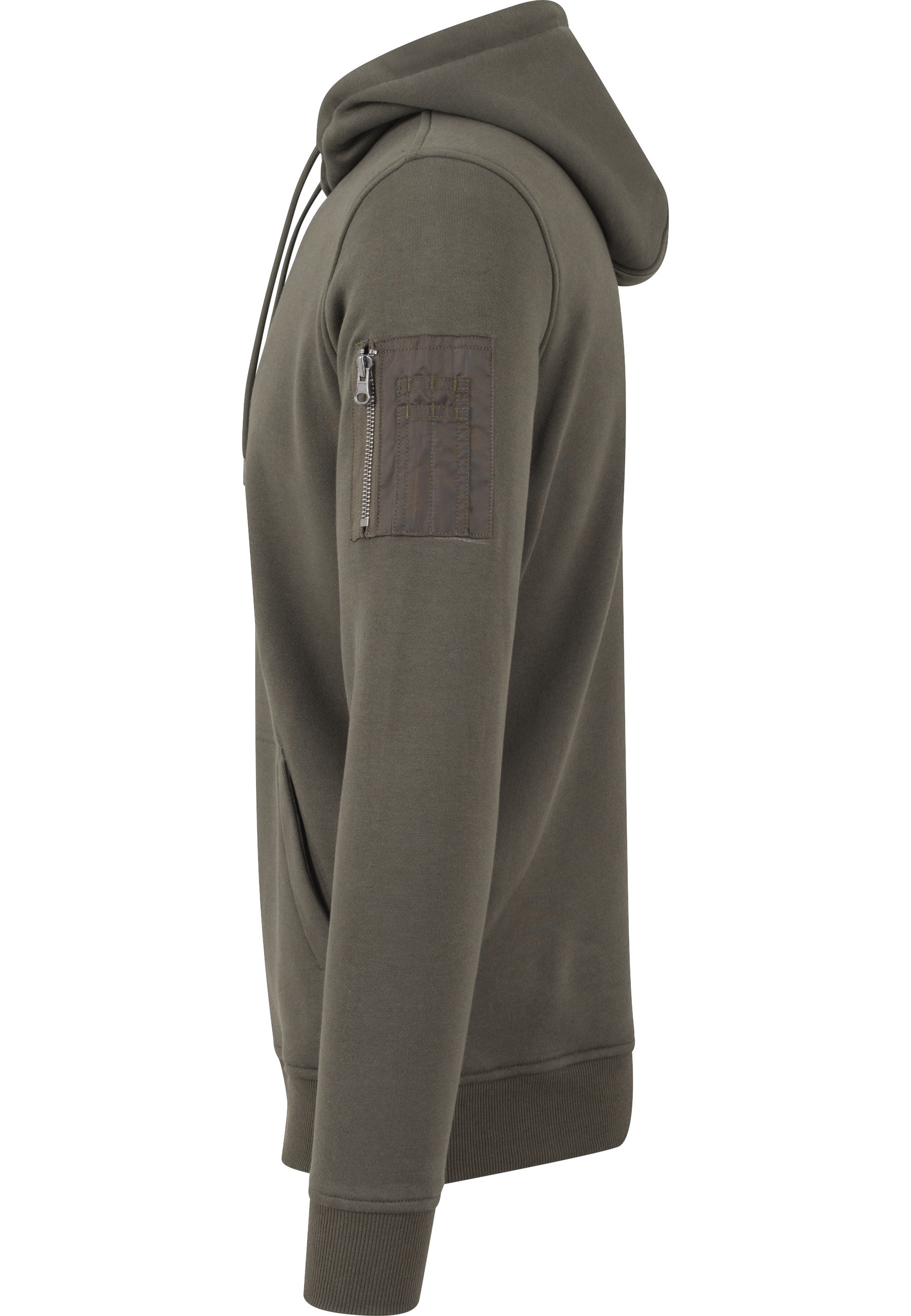 URBAN CLASSICS Rundhalspullover »Urban Classics Herren Sweat Bomber Hoody« 1 Stk.