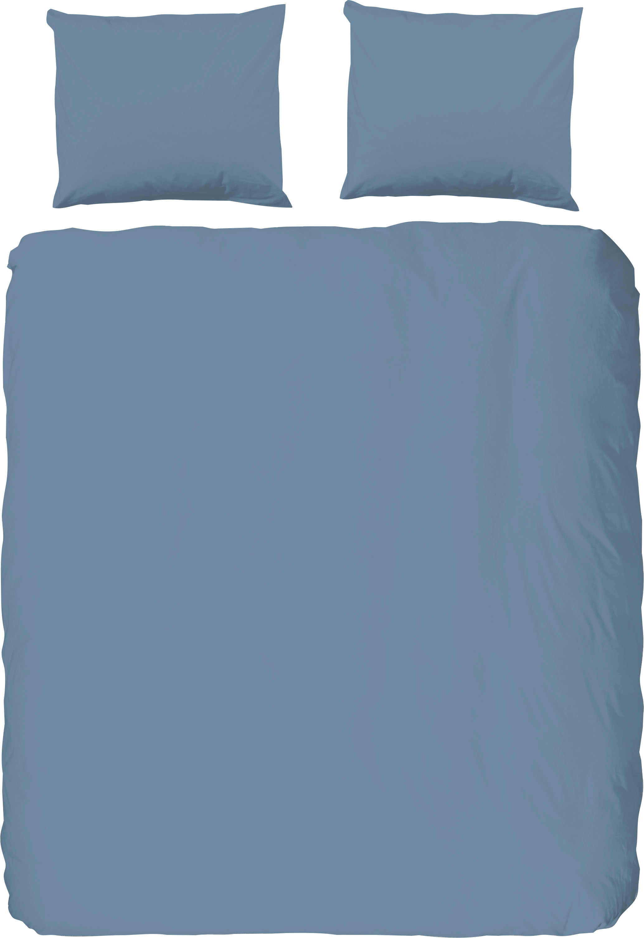 hip Bettwäsche »Hip Uni«, 100% Baumwolle, Mako-Satin, 135x200, Unifarben Weiß, Reißverschluss