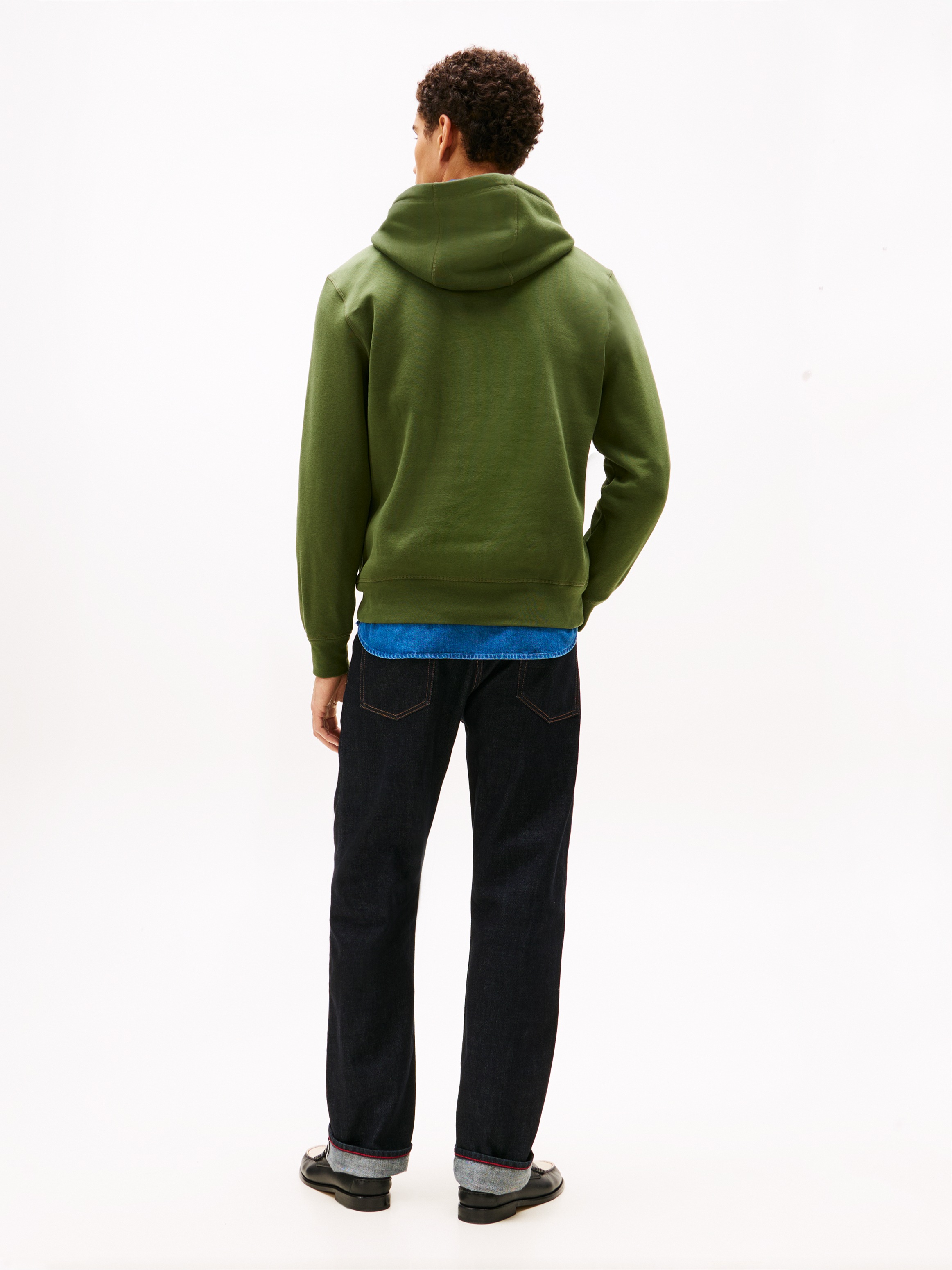 Tommy Hilfiger Kapuzensweatshirt »TOMMY LOGO«, unifarben, casual, regular fit, Baumwollmix, Kapuze
