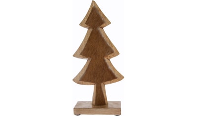 Dekobaum »aus Holz, mit Fell-Dekoration, Weihnachtsdeko«