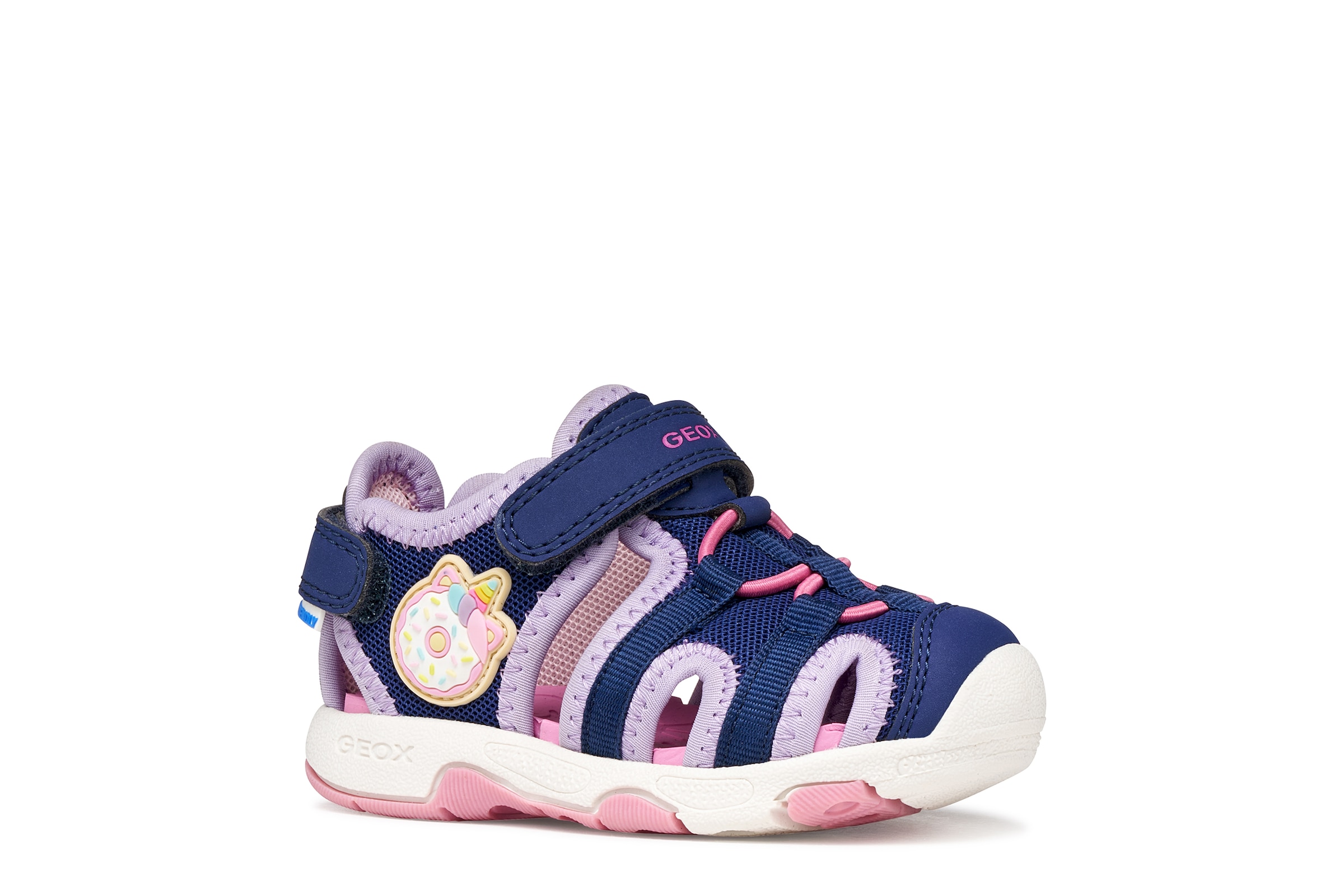 Geox Lauflernschuh »B SANDAL MULTY GIRL«  Babyschuh, Sommerschuh, Klettschuh, Größenschablone zum Download